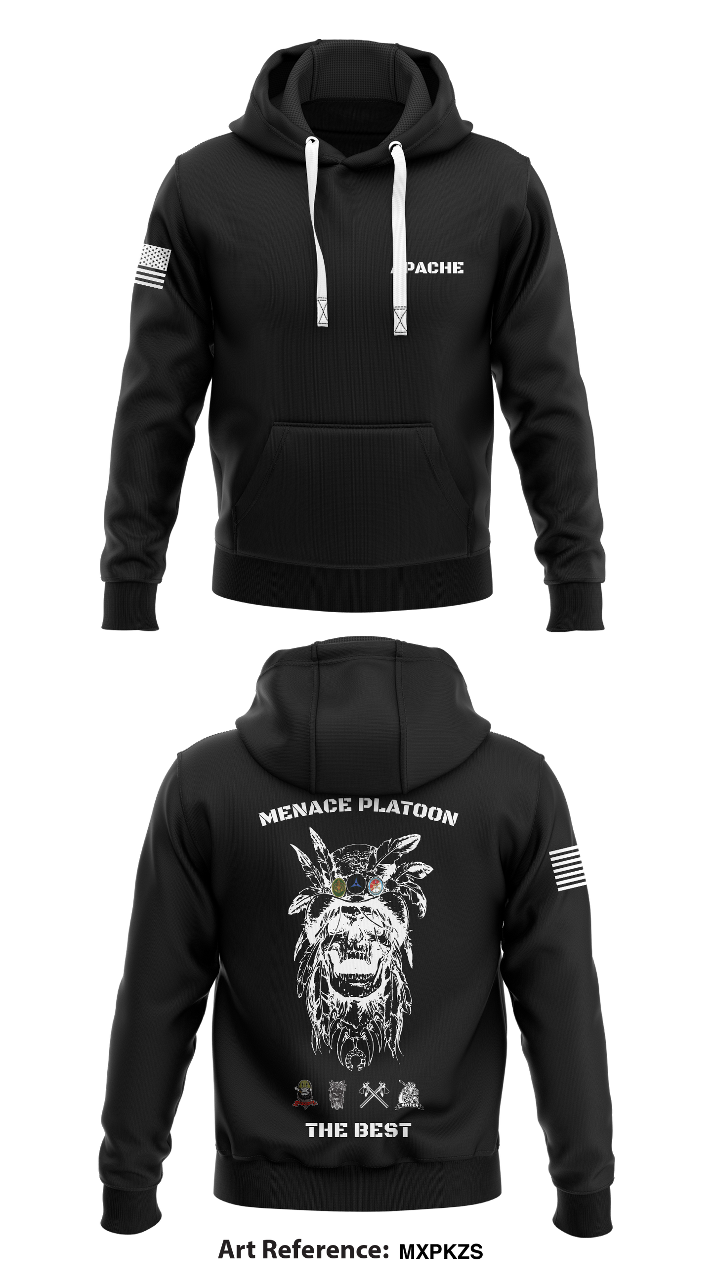 Apache, 1/3D CR Store 1 Core Men's Hooded Performance Sweatshirt - MXpKzs