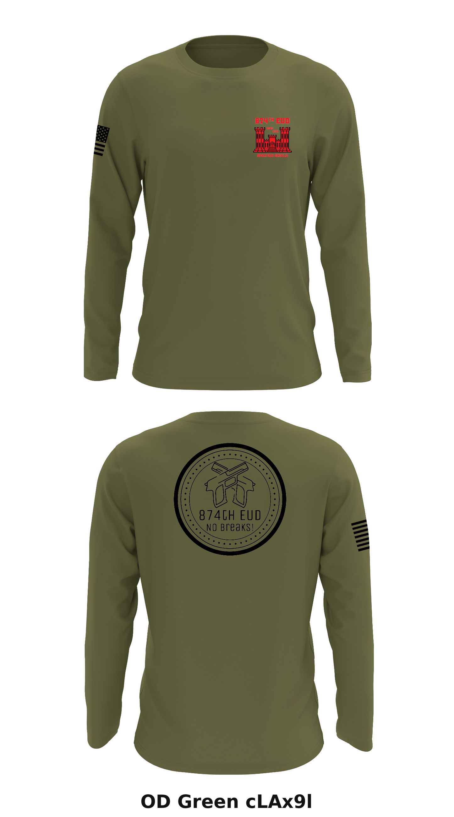 874th EUD Store 1 Core Men's LS Performance Tee - cLAx9l