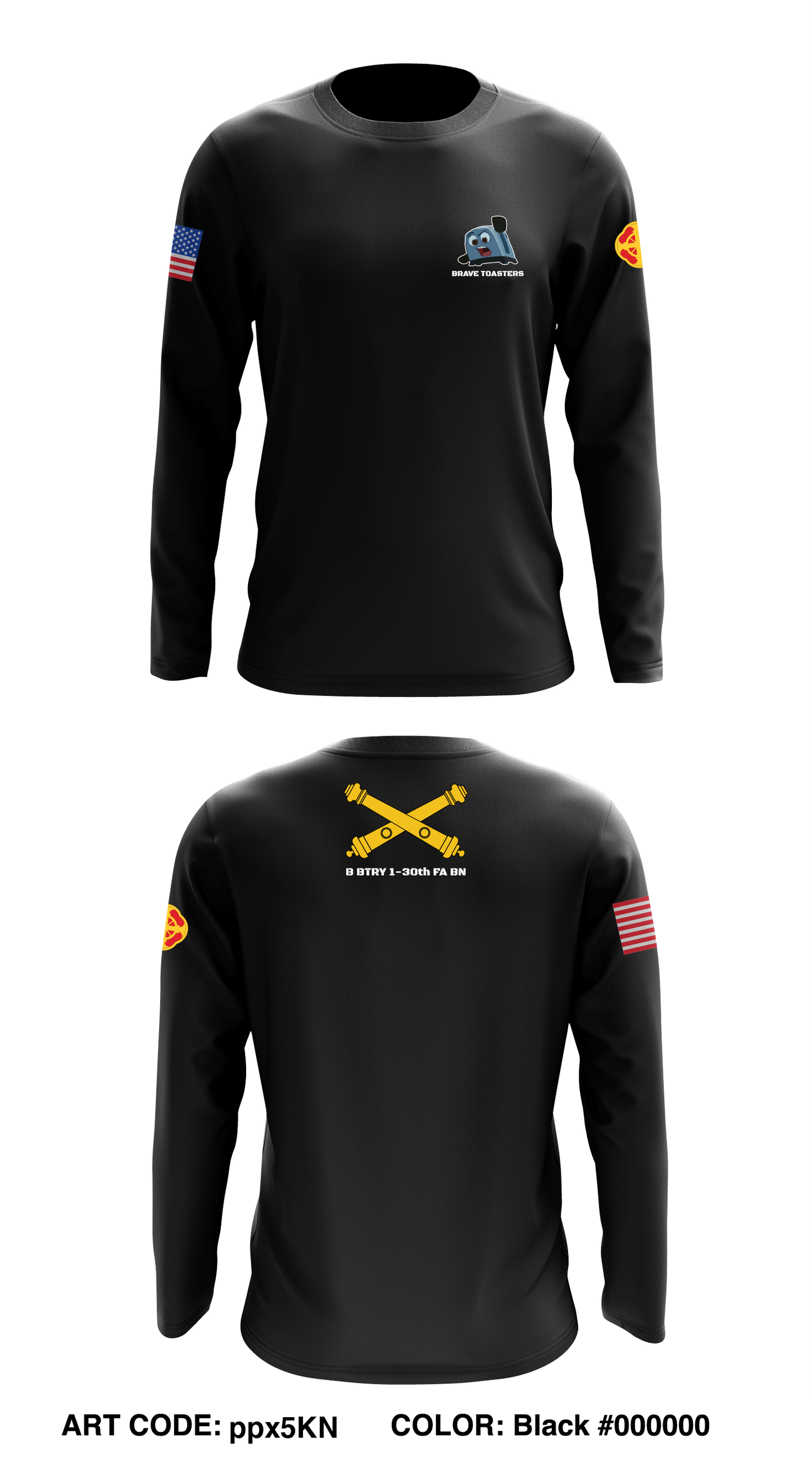 B BTRY, 1-30th FA BN, 428 BDE Store 1 Core Men's LS Performance Tee - ppx5KN