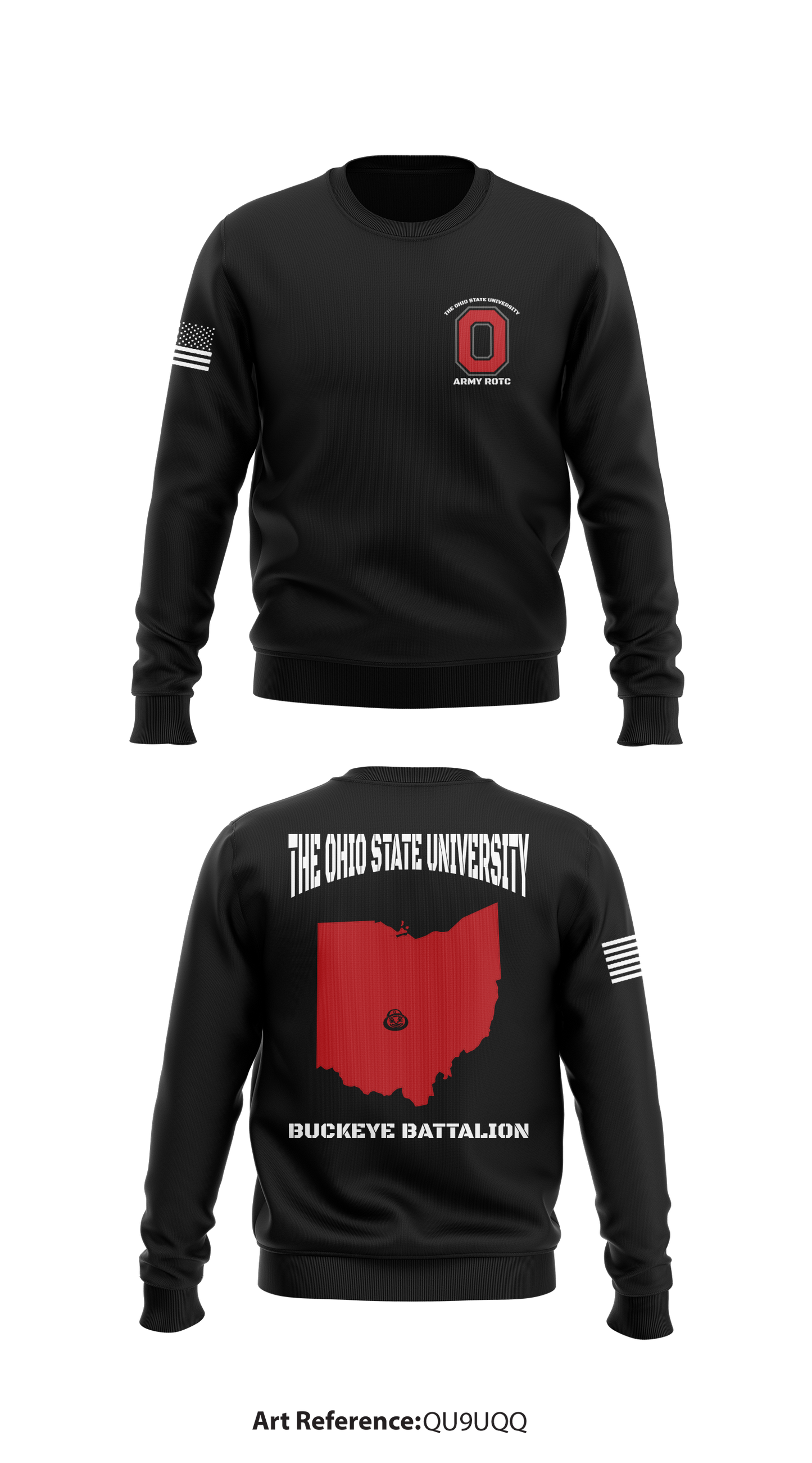 Buckeye Battalion Army ROTC Store 1 Core Men's Crewneck Performance Sweatshirt - Qu9UQQ