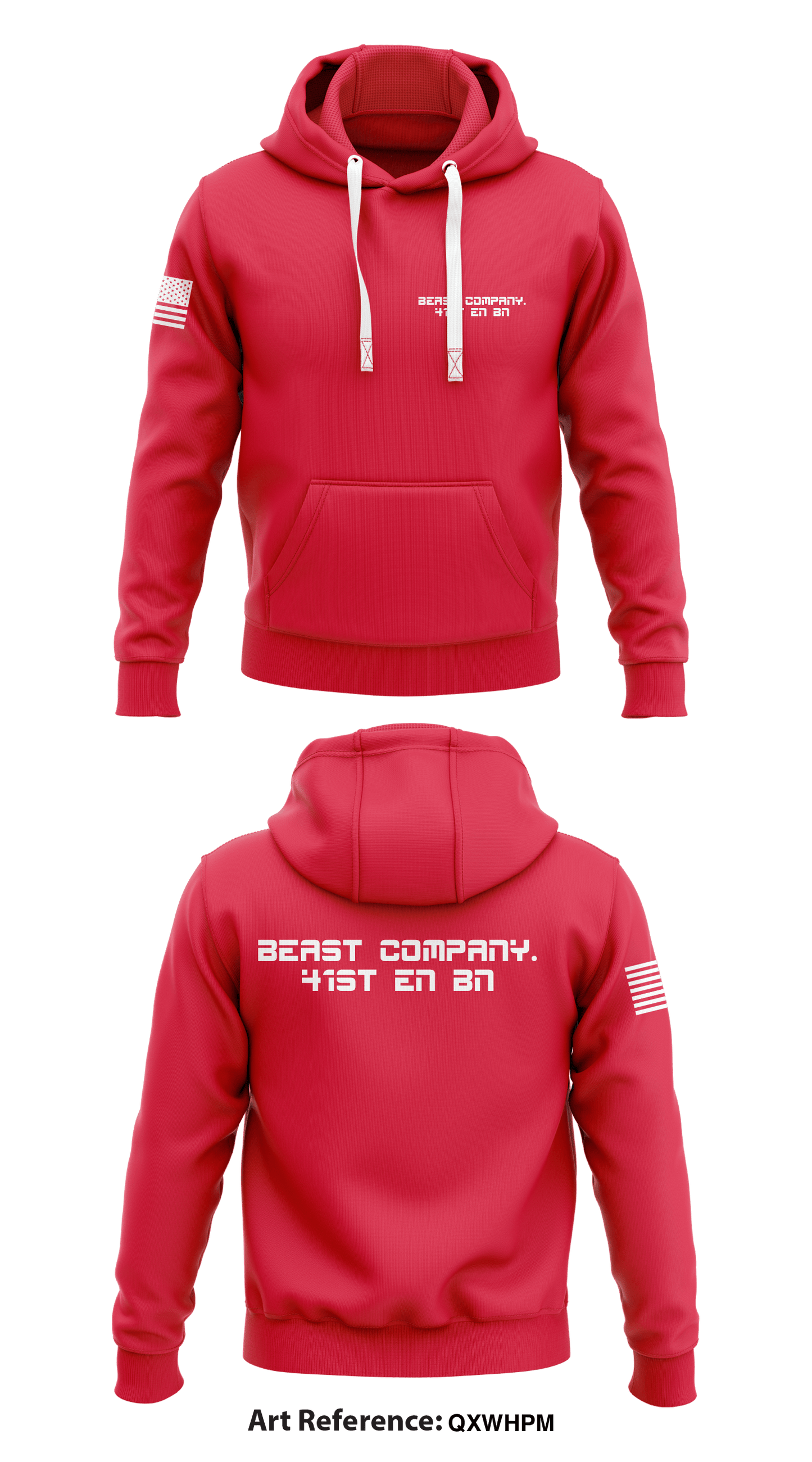 Beast Company. 41st En Bn Store 1 Core Men's Hooded Performance Sweatshirt - QXwHPM