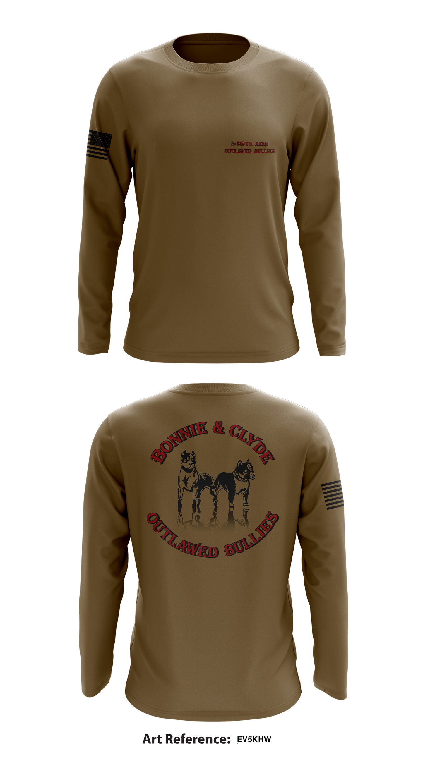 Outlawed Bullies3-319th AFAR Store 1 Core Men's LS Performance Tee - ev5Khw