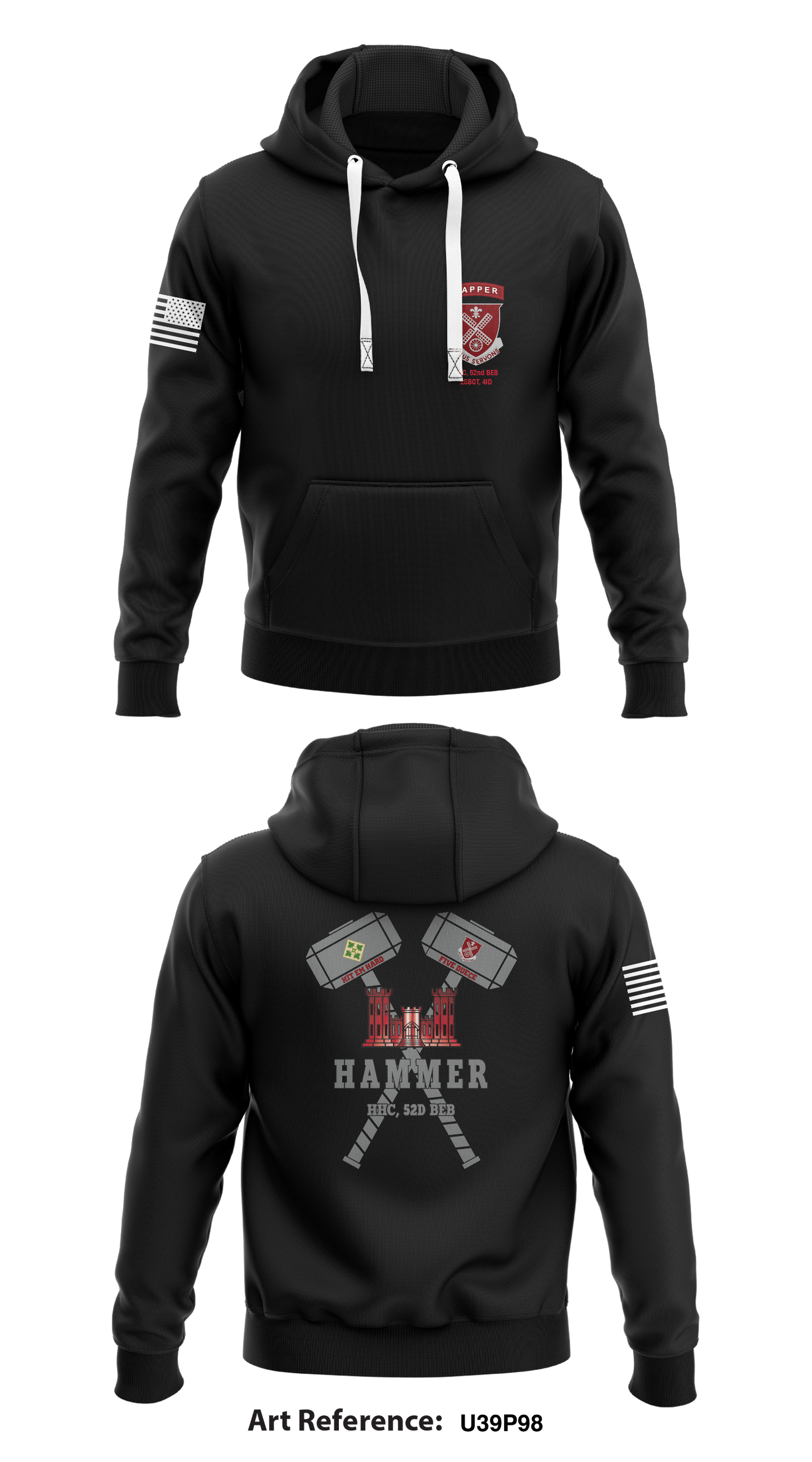 HHC, 52nd BEB, 2IBCT, 4ID Store 1 Core Men's Hooded Performance Sweatshirt - U39p98