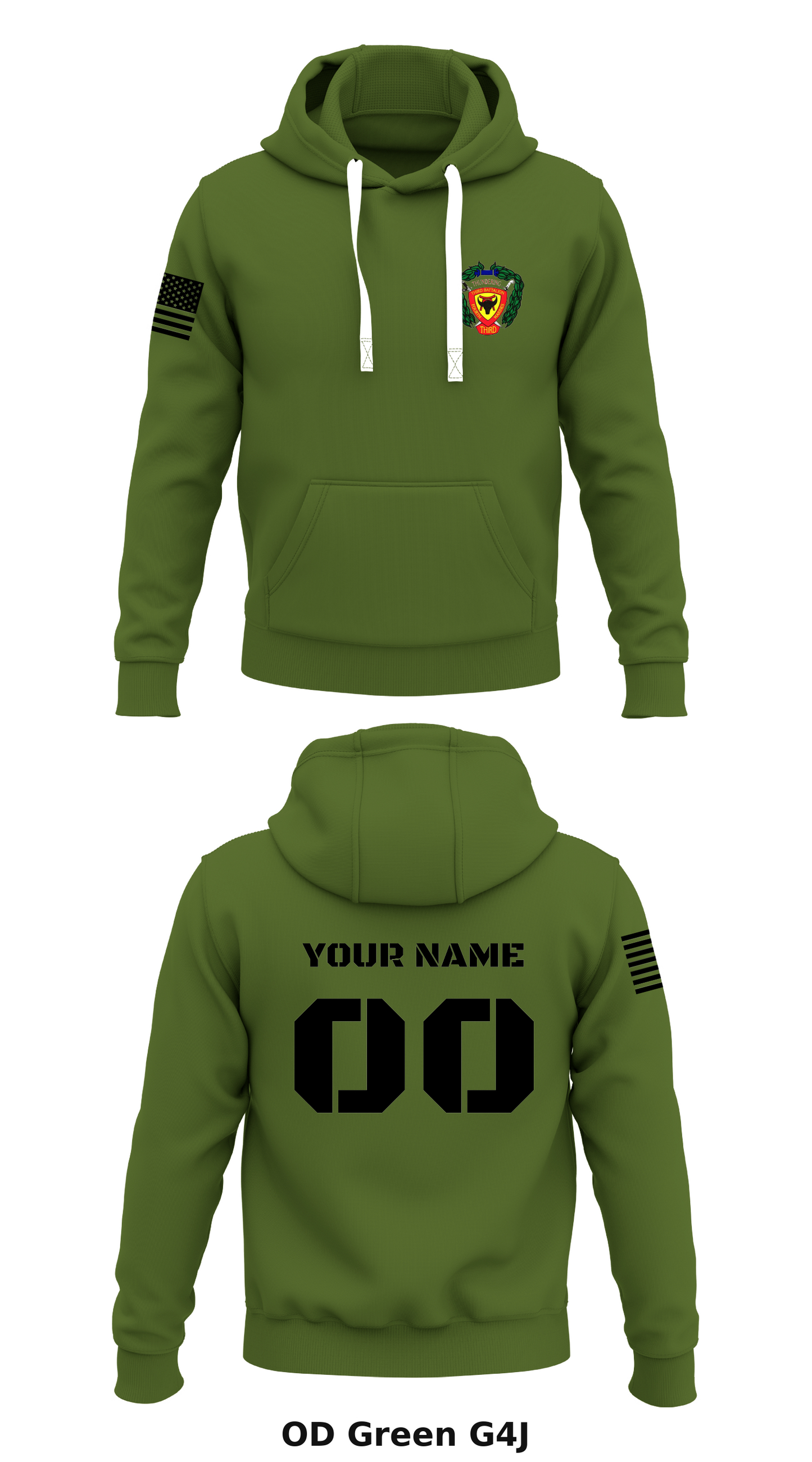 3d Bn 4th Marines Alumni Store 1 Core Men's Hooded Performance Sweatshirt - G4J