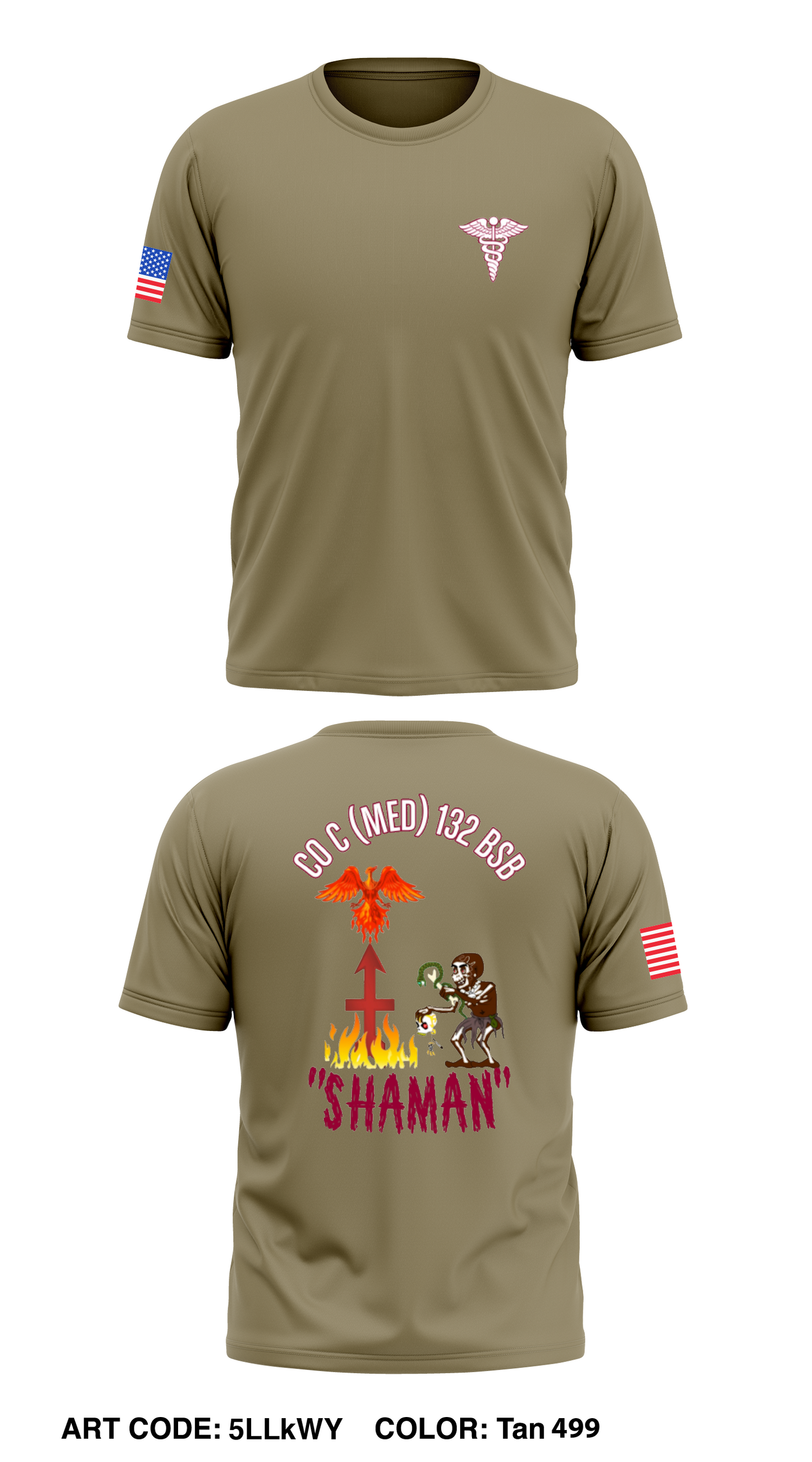 Co C (MED), 132 BSB, 32d IBCT Store 1 Core Men's SS Performance Tee - 5LLkWY