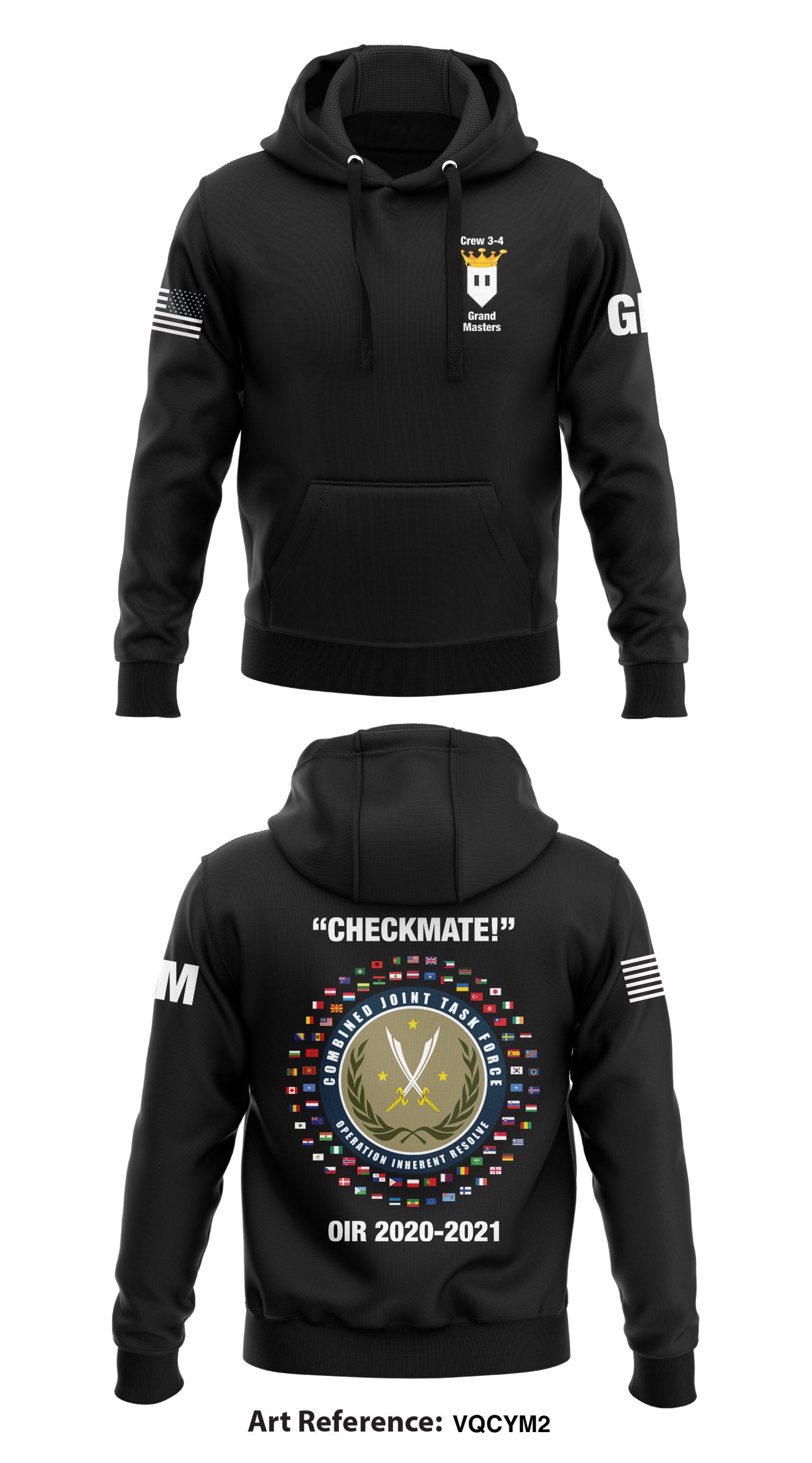 Crew 34, DET 3, 1st Space BDE Store 1 Core Men's Hooded Performance Sweatshirt - VqcYM2