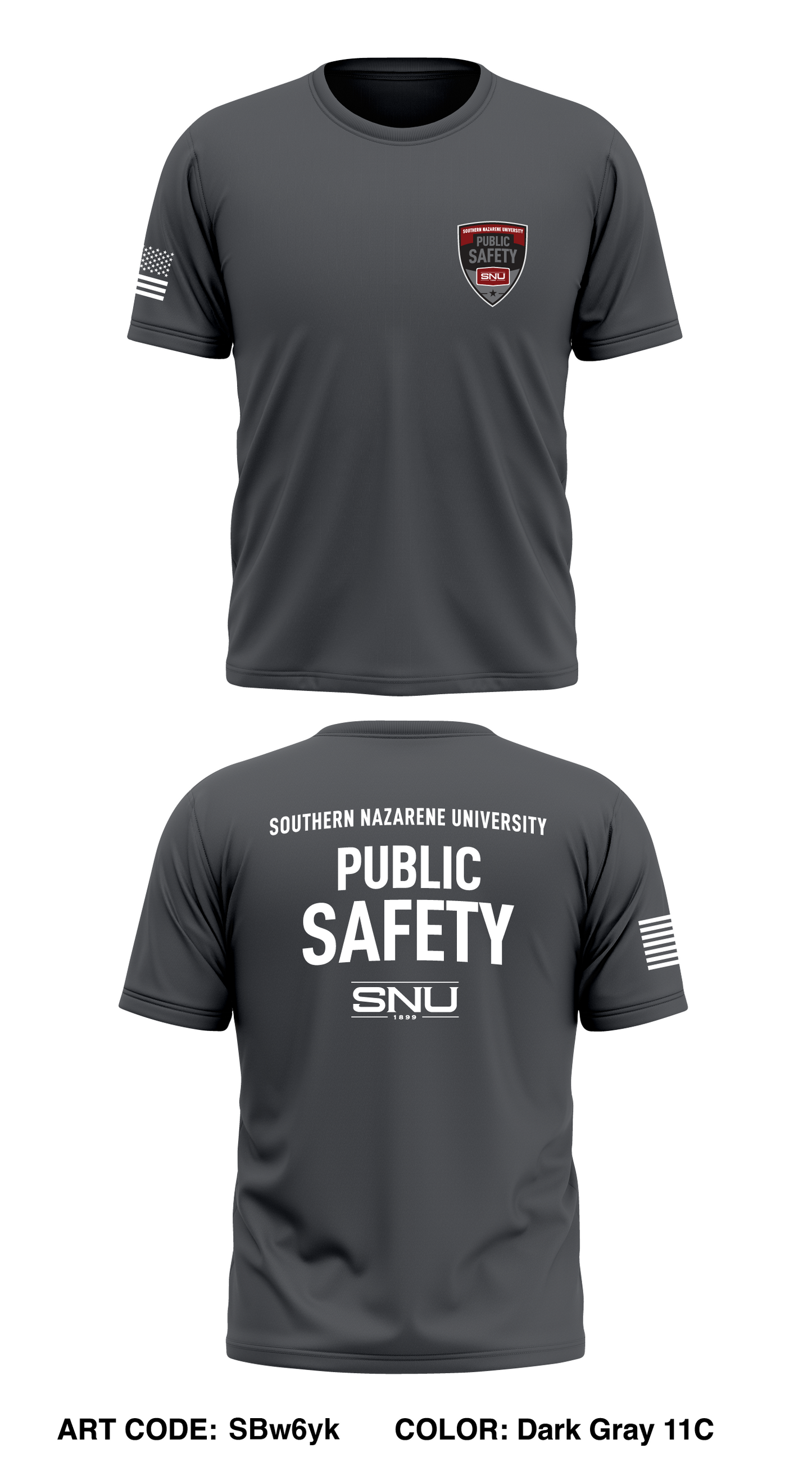 Southern Nazarene University Public Safety Store 1 Core Men's SS Performance Tee - SBw6yk