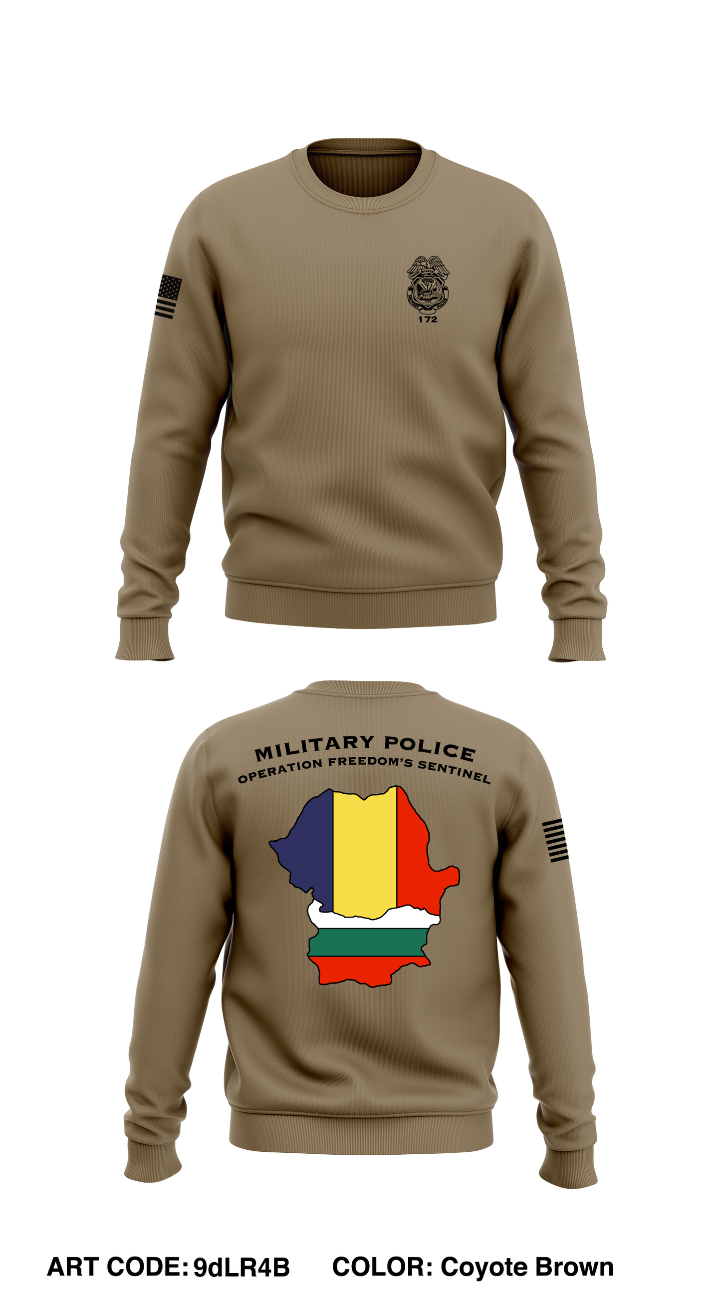172ND Law Enforcement Detachment Store 1 Core Men's Crewneck Performance Sweatshirt - 9dLR4B