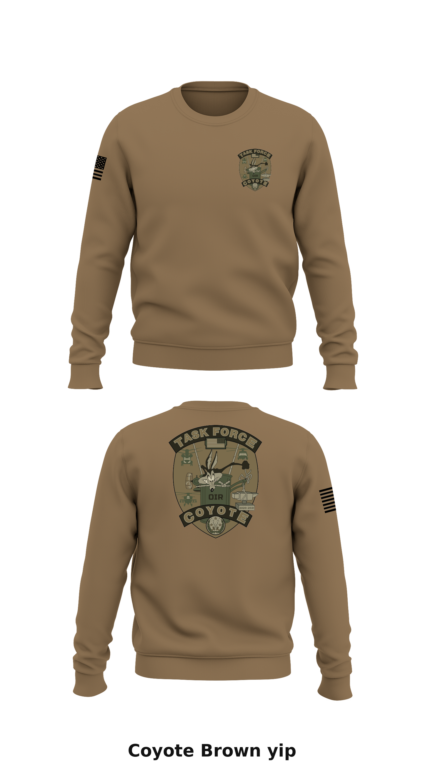 Task Force Coyote Store 1 Core Men's Crewneck Performance Sweatshirt - yip