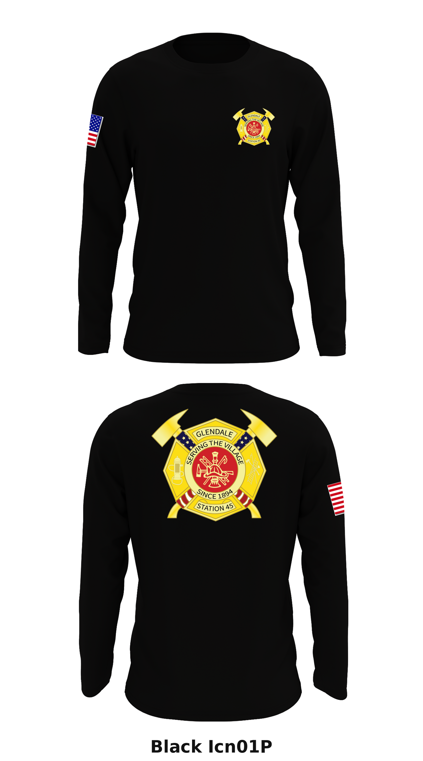 Glendale Fire department Store 1 Core Men's LS Performance Tee - Icn01P