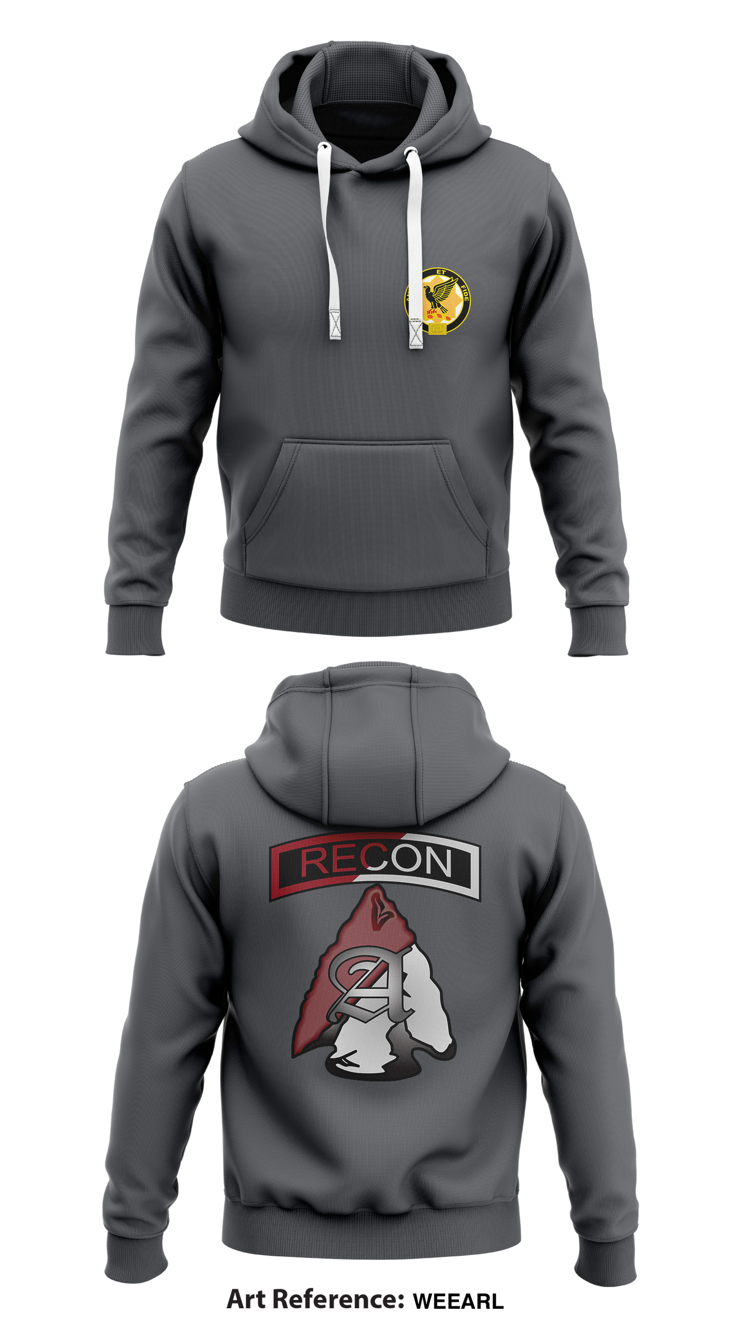 Apache Troop, 6-1 CAV Store 1 Core Men's Hooded Performance Sweatshirt - WEEARL