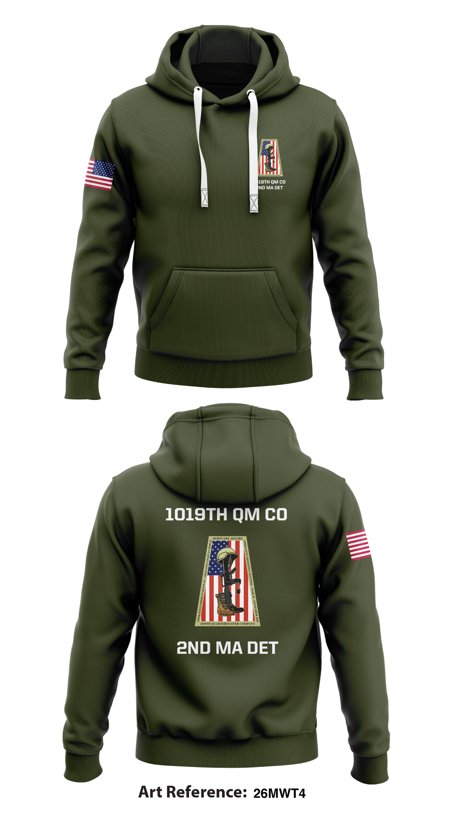 119th QM CO 2nd MA DET Store 1 Core Men's Hooded Performance Sweatshirt - 26Mwt4