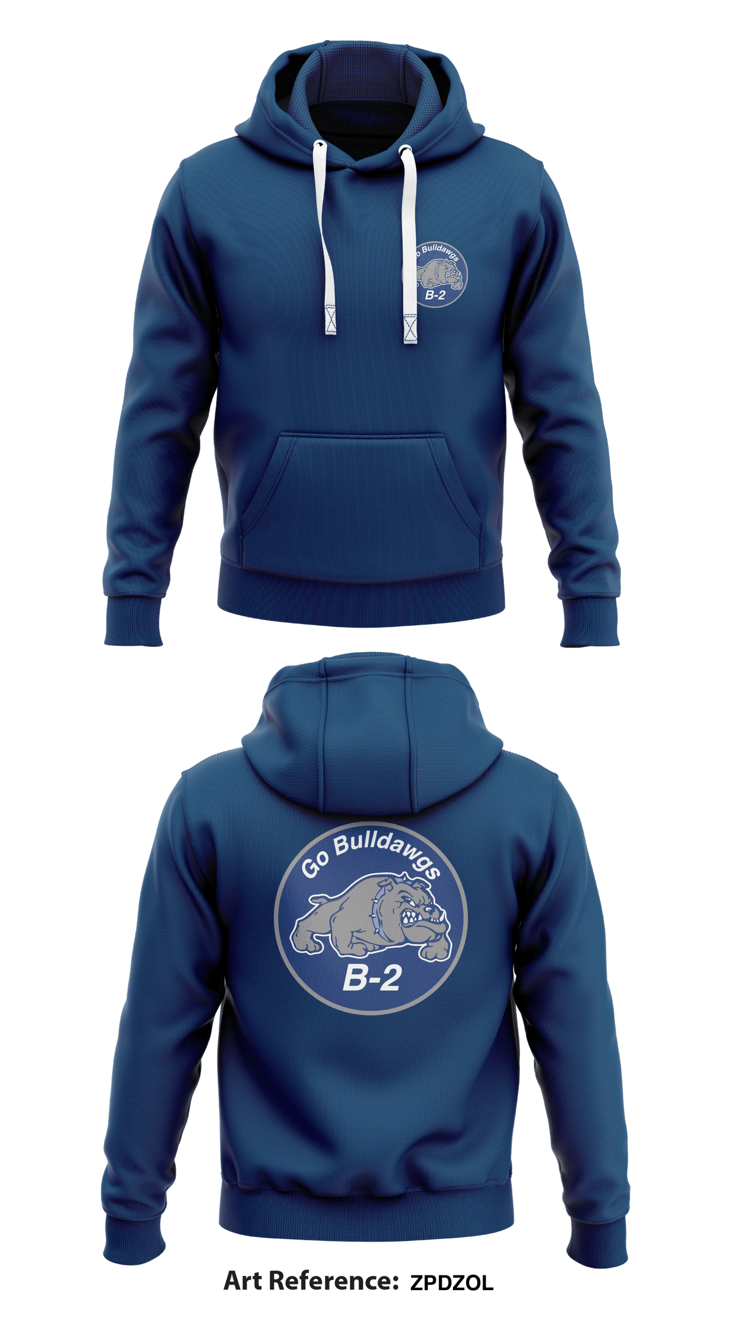 B2 Bulldawgs Store 1 Core Men's Hooded Performance Sweatshirt - ZPDZol