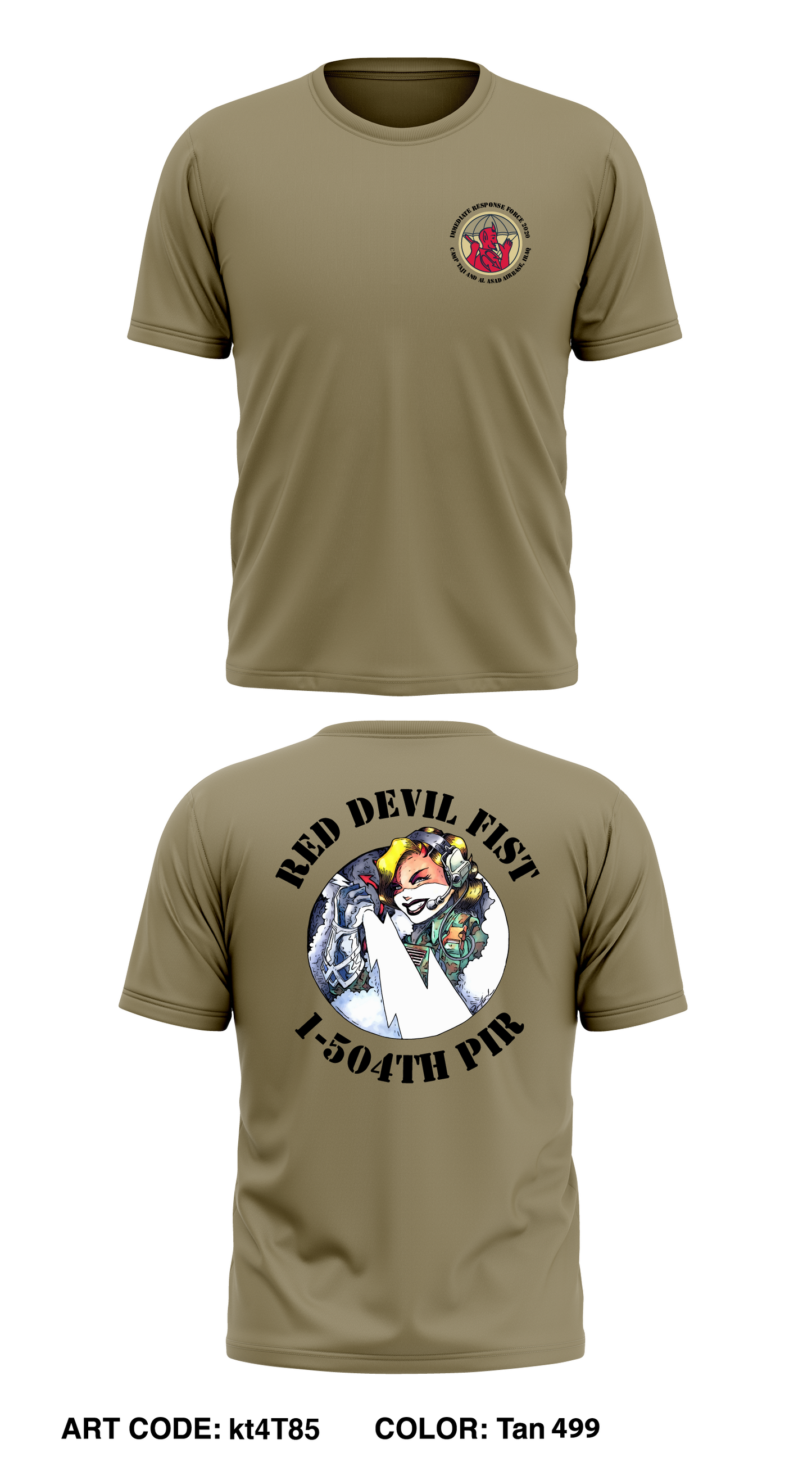 Red Devil FIST, 1-504th PIR Store 1 Core Men's SS Performance Tee - kt4T85