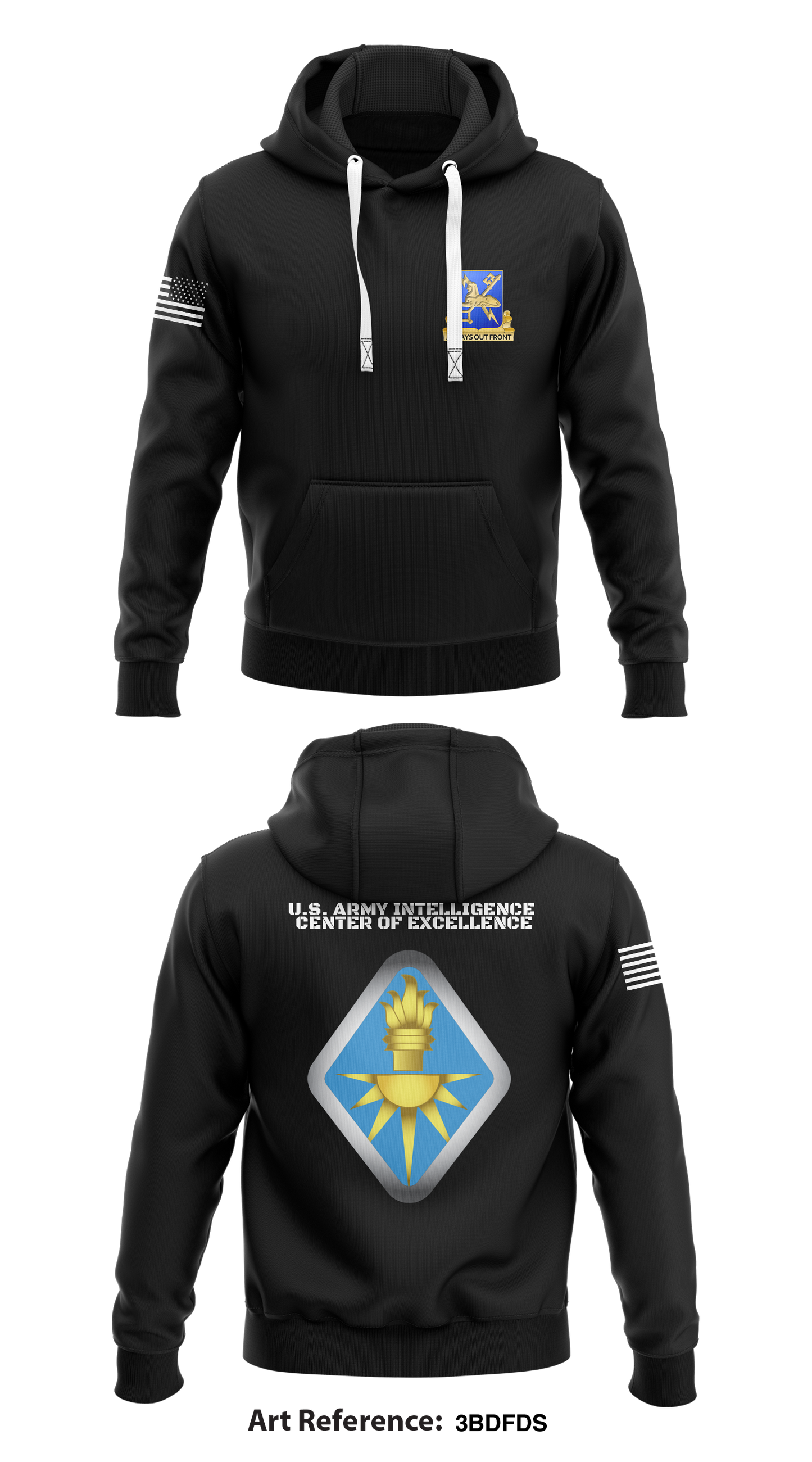USAICoE Store 1 Core Men's Hooded Performance Sweatshirt - 3BDfDS