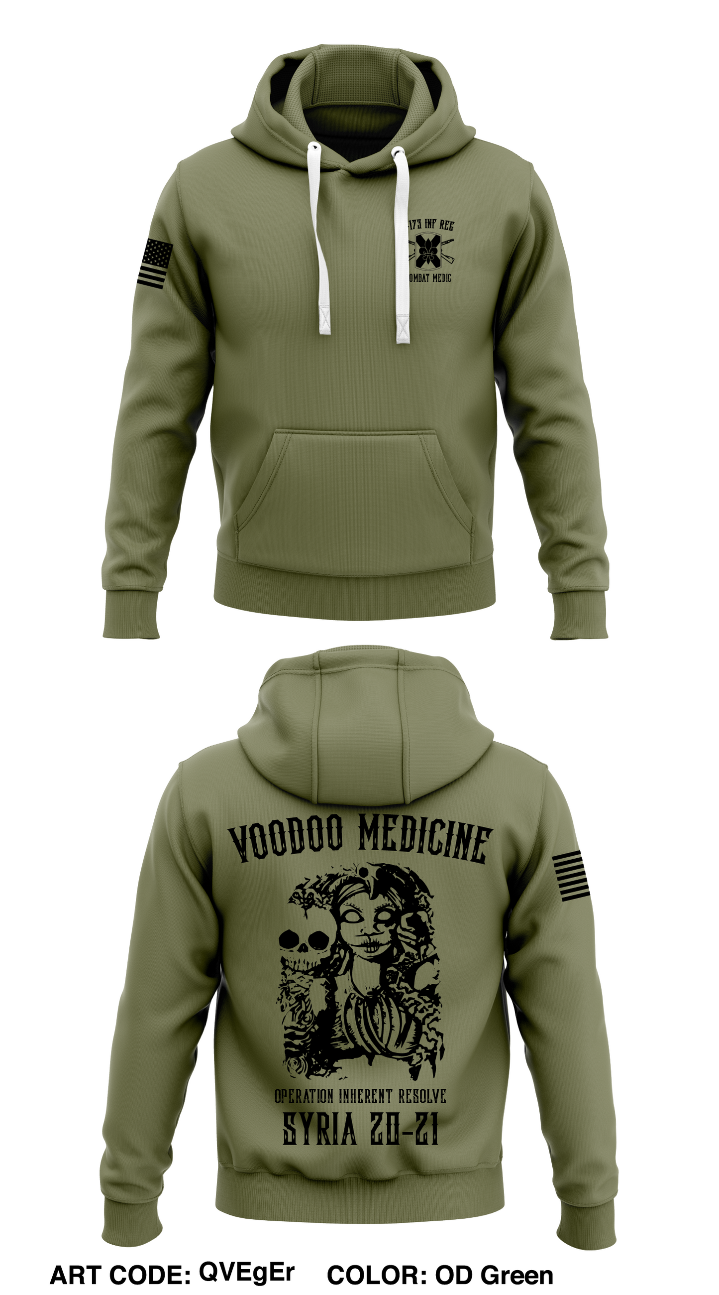 1-173 Inf. Reg. Medic Section Store 1 Core Men's Hooded Performance Sweatshirt - QVEgEr