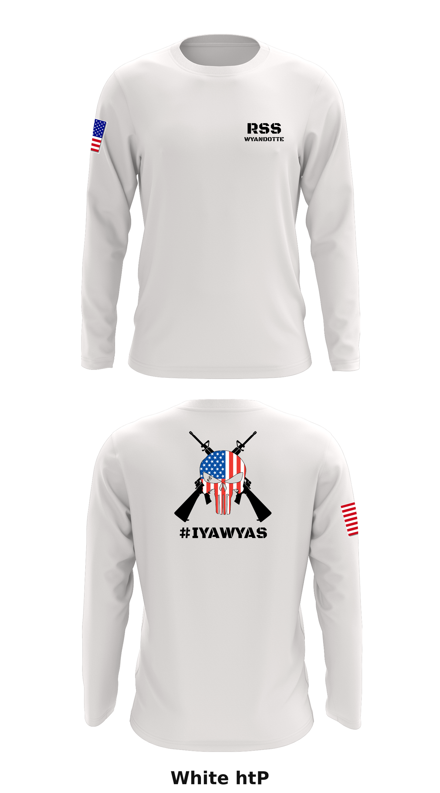 Wyandotte Marines Store 1 Core Men's LS Performance Tee - htP