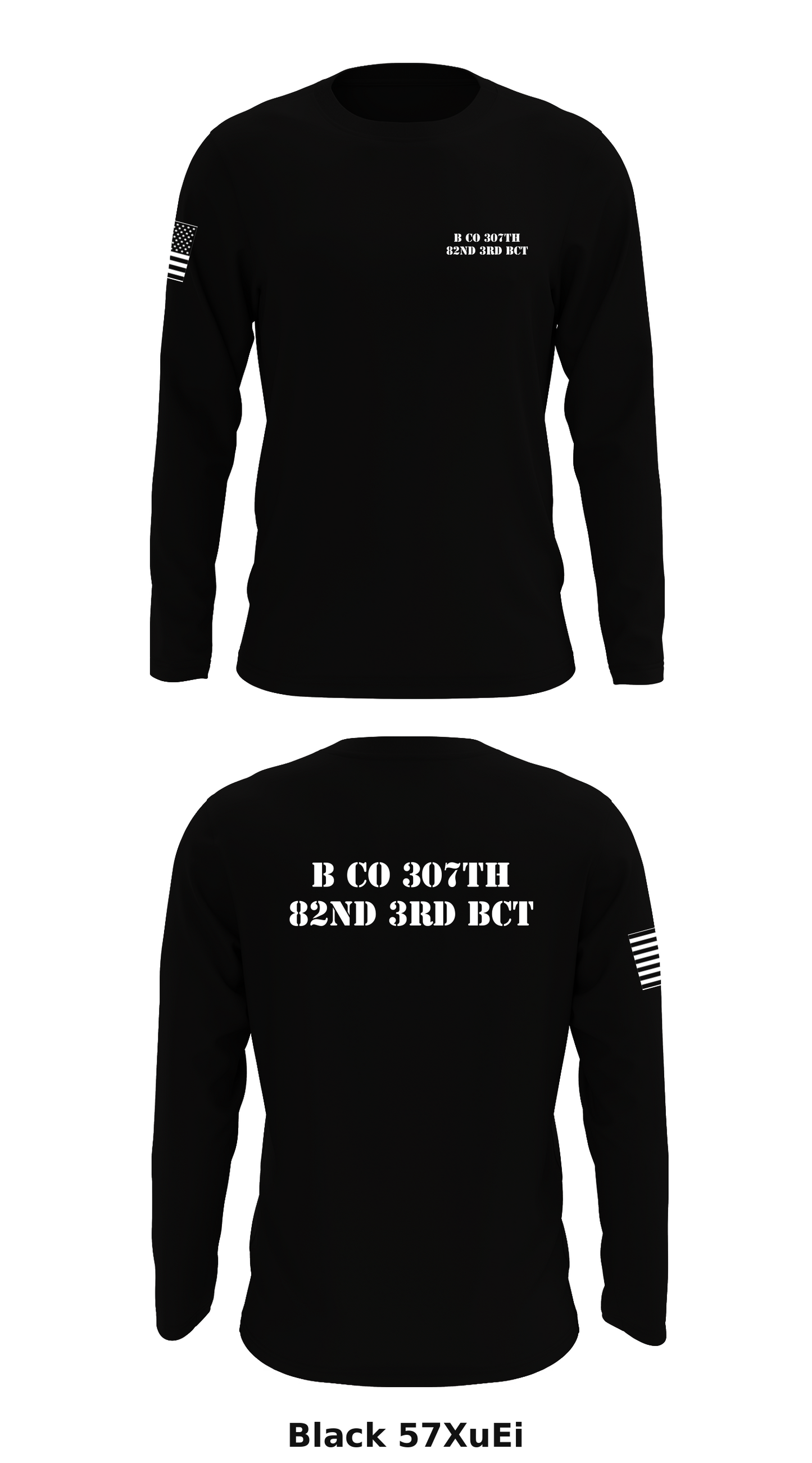 B Co 307th 82nd 3rd BCT Store 1 Core Men's LS Performance Tee - 57XuEi