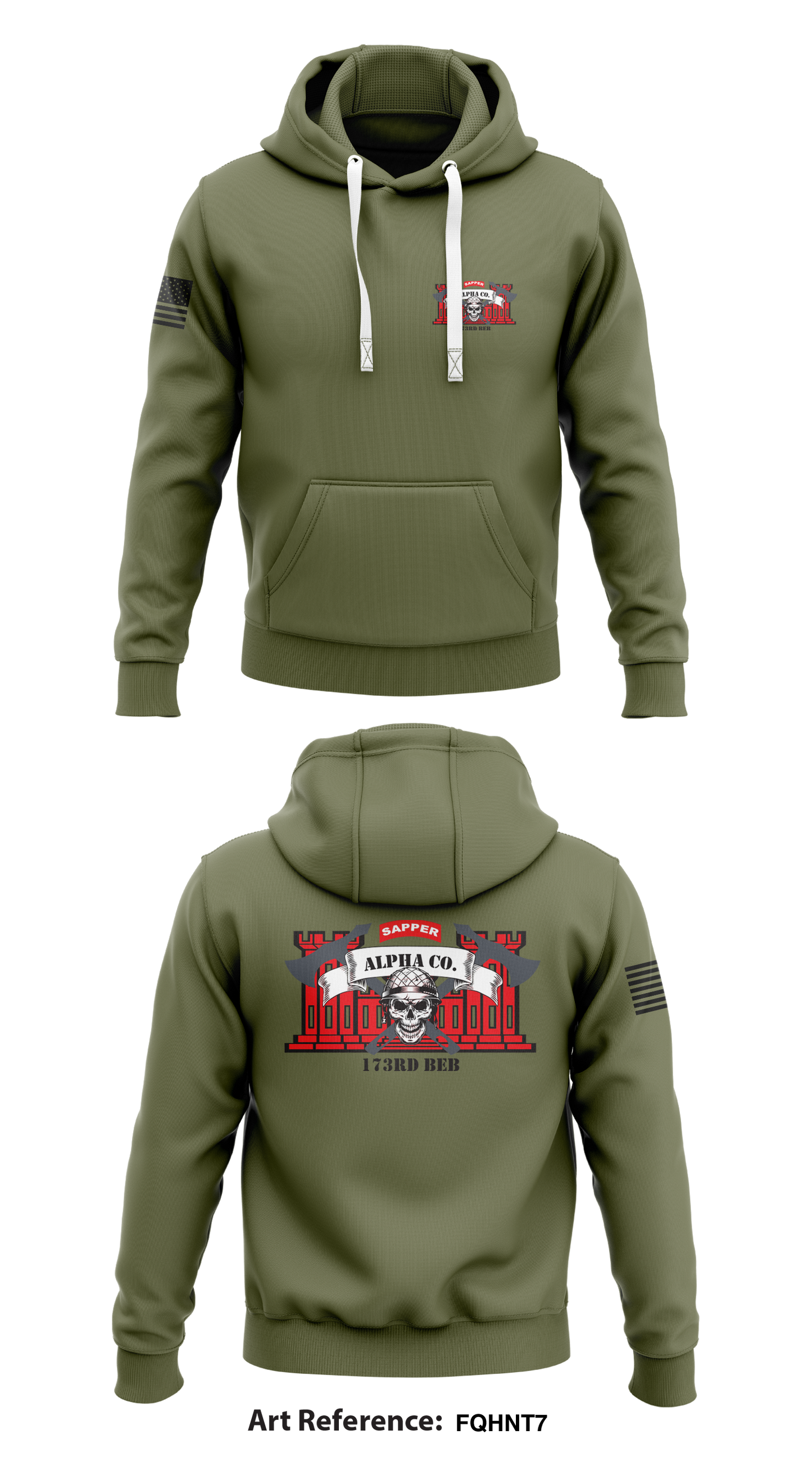 A CO 173rd BEB Store 1 Core Men's Hooded Performance Sweatshirt - FqhNT7