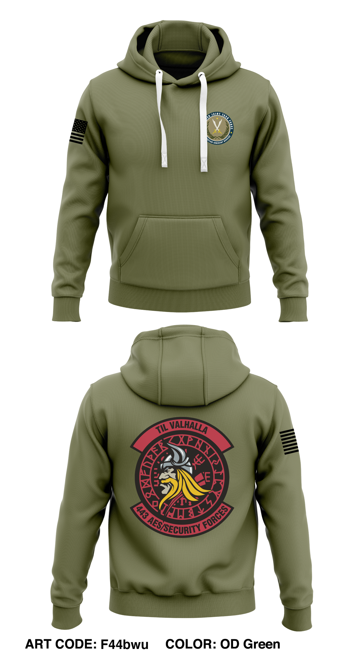 443D Air Expeditionary Sq Store 1 Core Men's Hooded Performance Sweatshirt - F44bwu