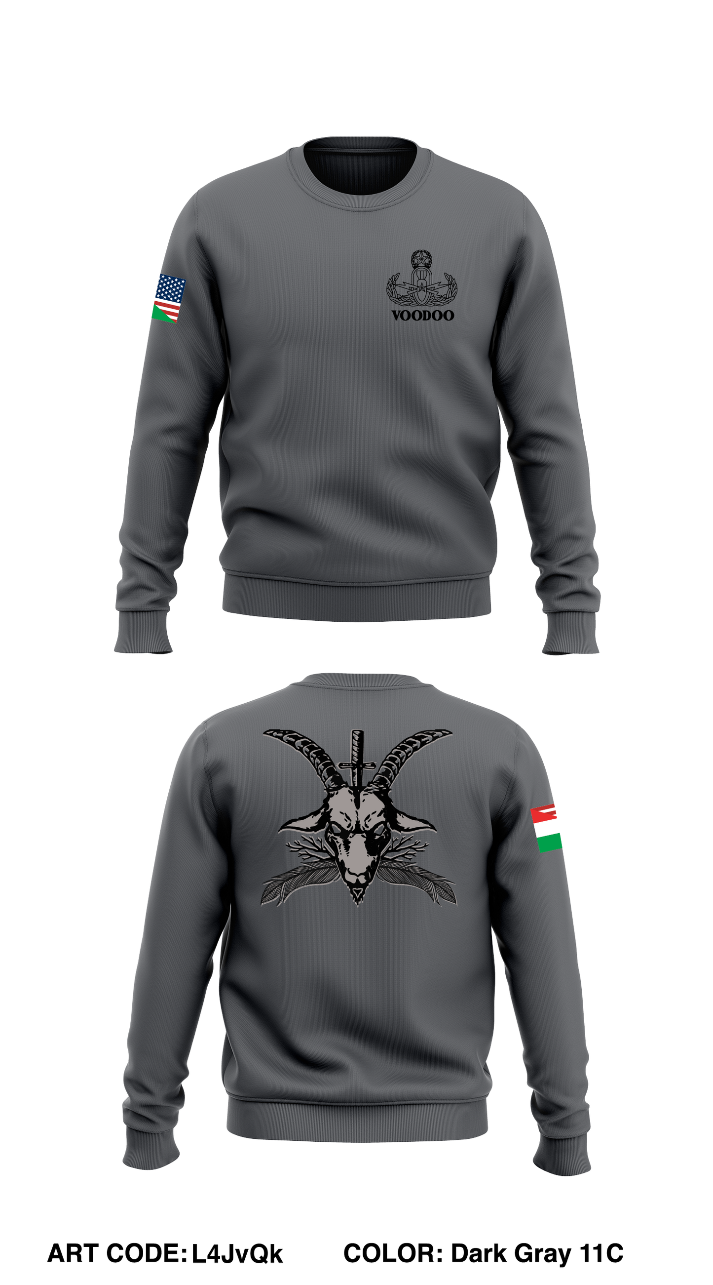 Voodoo Store 1 Core Men's Crewneck Performance Sweatshirt - L4JvQk