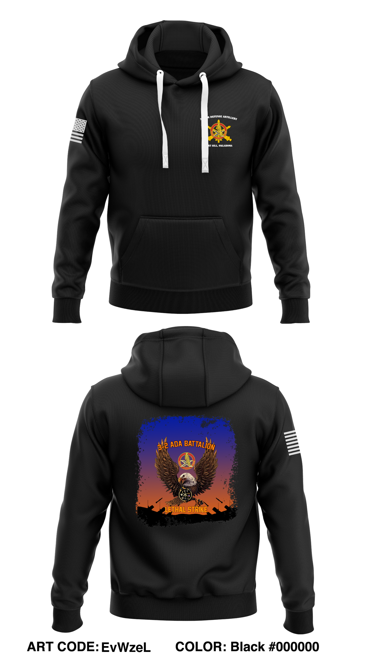 3D Battalion, 2D Air Defense Artillery Store 1 Core Men's Hooded Performance Sweatshirt - EvWzeL