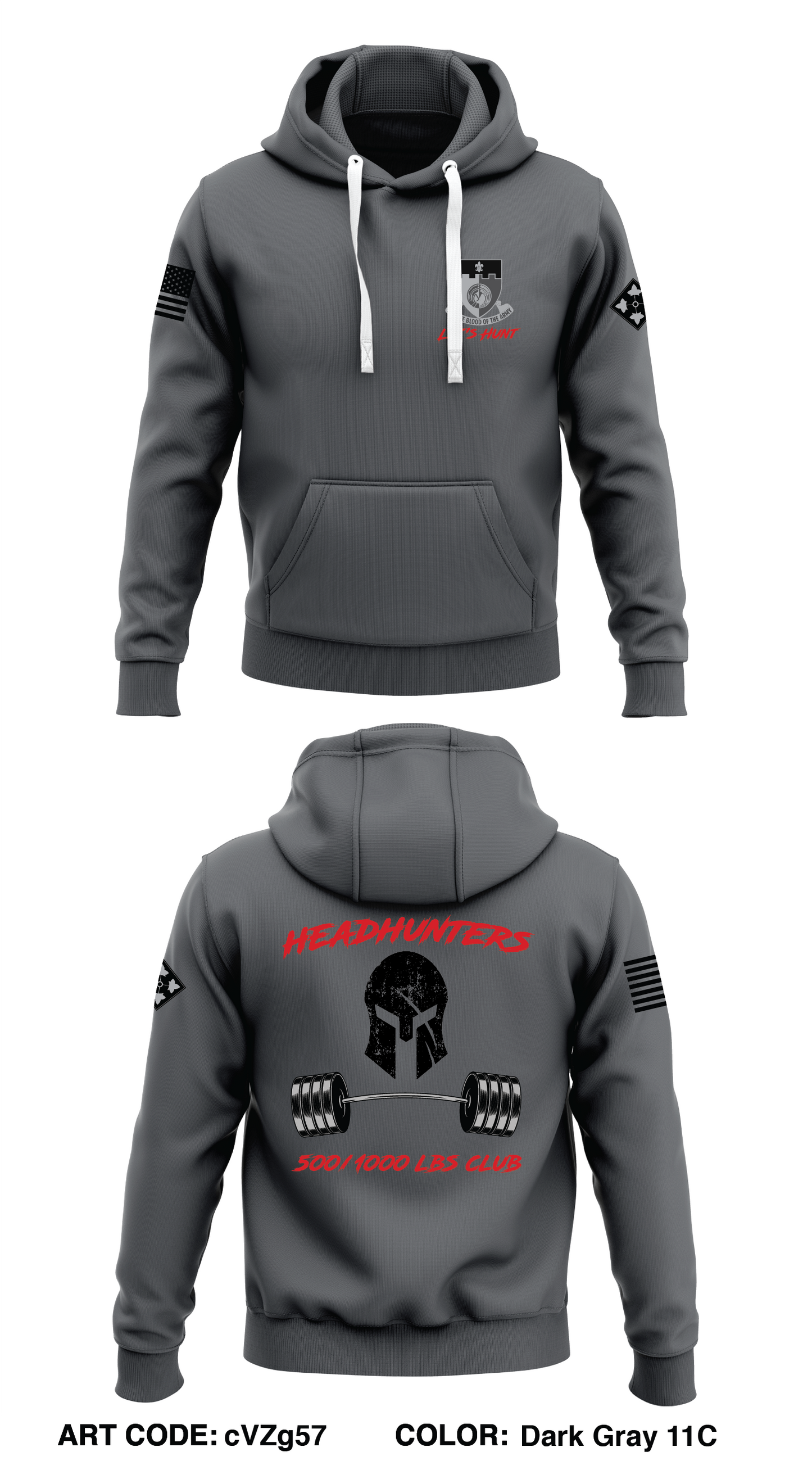 HHC, 64BSB, 3ABCT Store 1 Core Men's Hooded Performance Sweatshirt - cVZg57