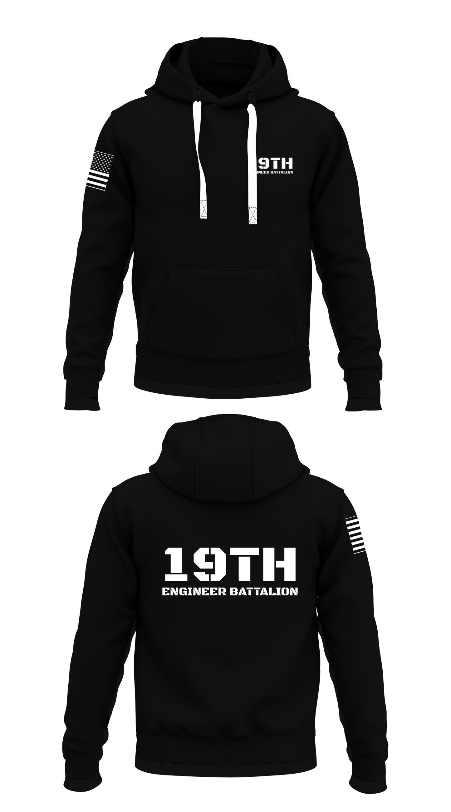19th Engineer Battalion Store 1 Core Men's Hooded Performance Sweatshirt - 84912574480