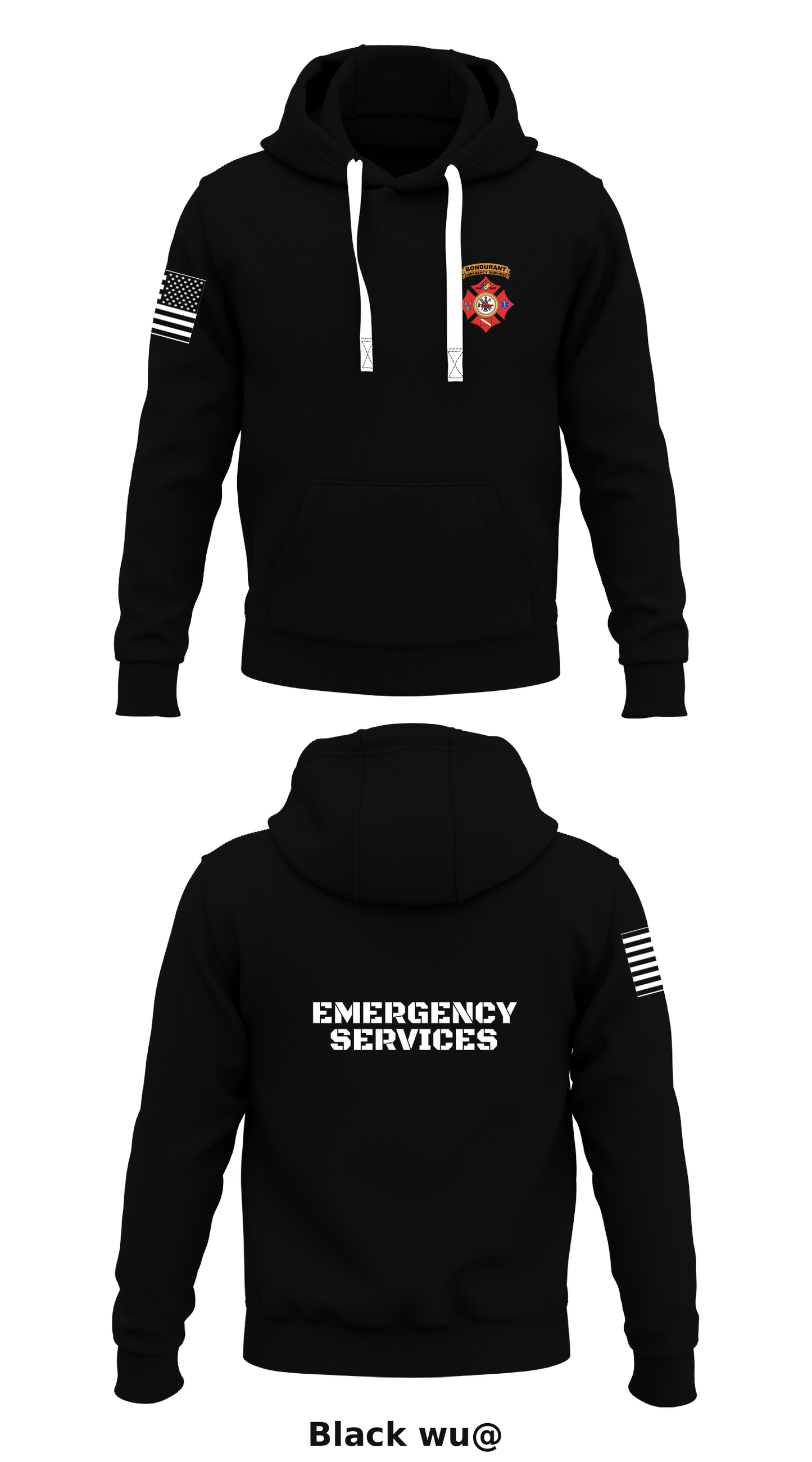 Bondurant Emergency Services Store 1 Core Men's Hooded Performance Sweatshirt - wu@