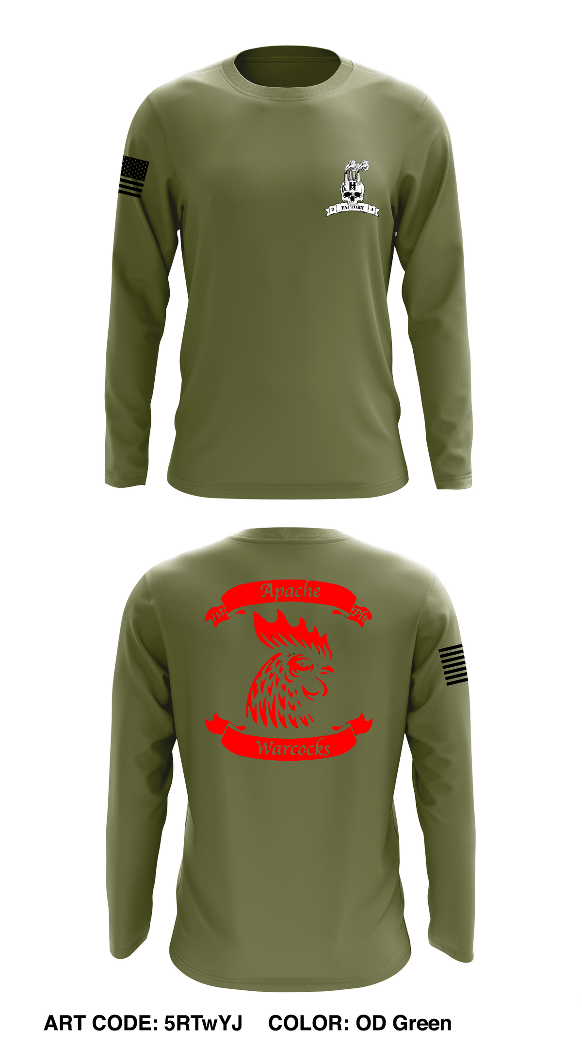 A Co, 1-501st, 4/25 Store 1 Core Men's LS Performance Tee - Zqvyc7