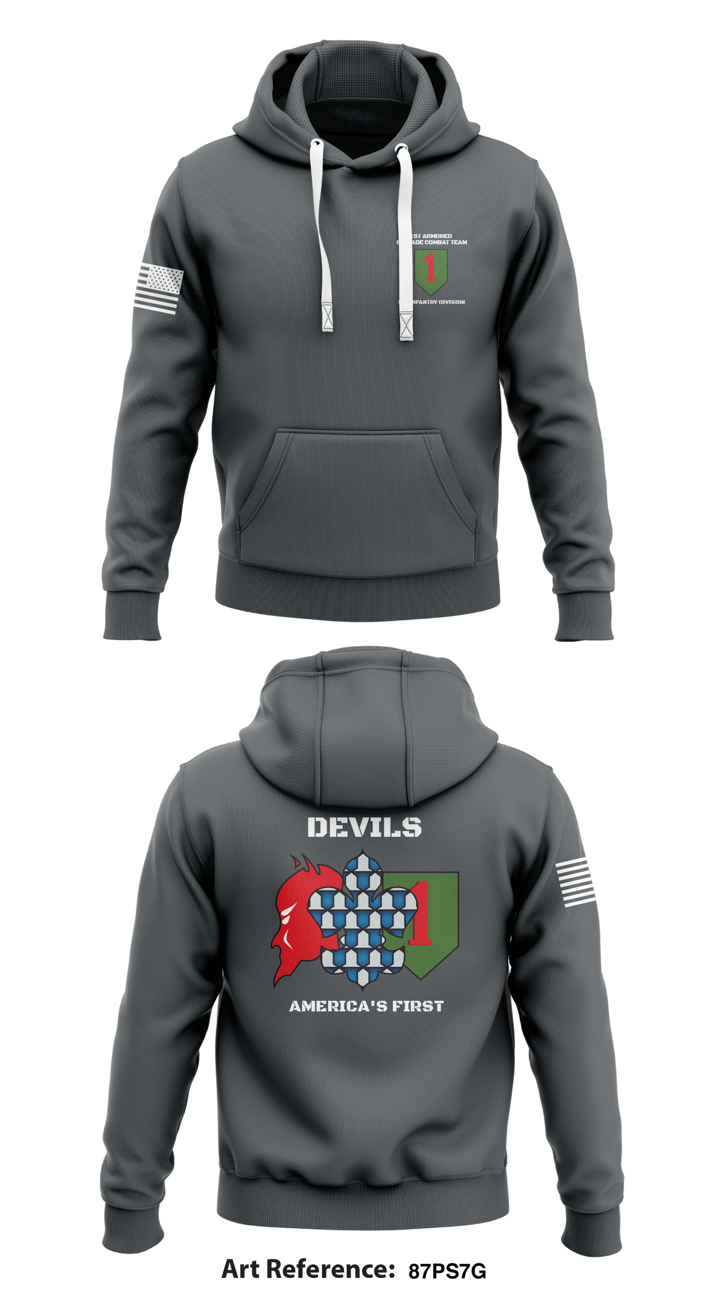 1st Brigade Combat Team, 1st Infantry Division Store 1 Core Men's Hooded Performance Sweatshirt - 87Ps7g