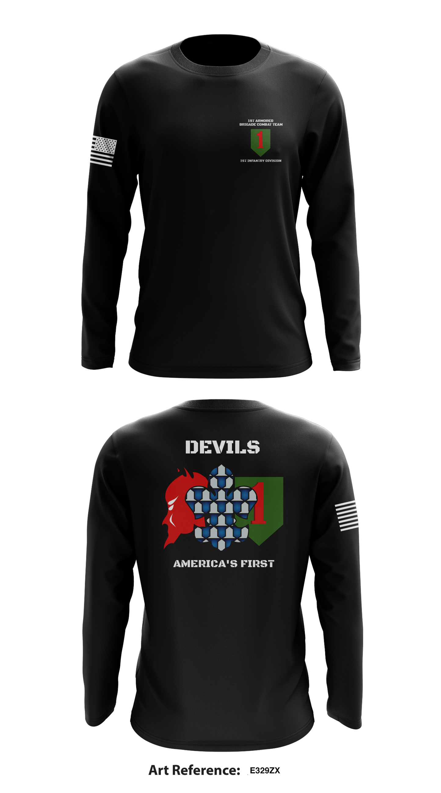 1st Brigade Combat Team, 1st Infantry Division Store 1 Core Men's LS Performance Tee - e329ZX