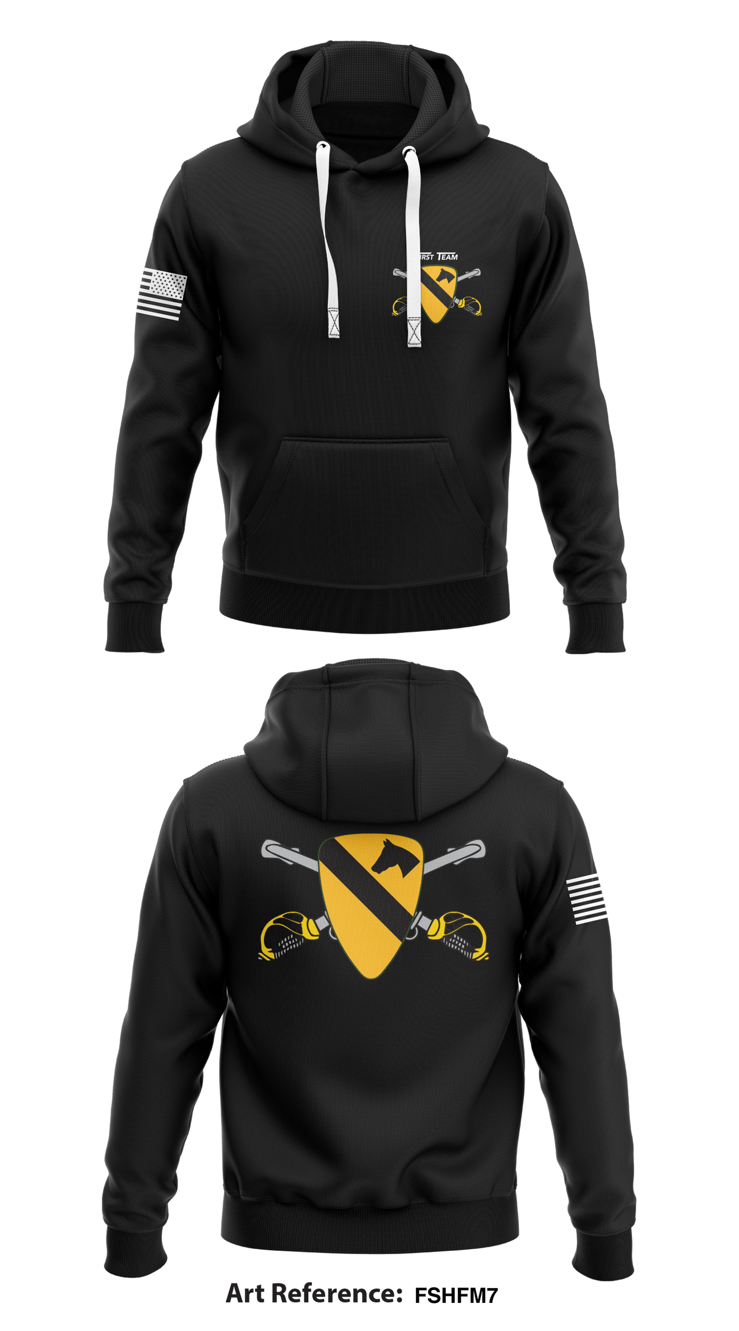 1st Cavalry Division Store 1 Core Men's Hooded Performance Sweatshirt - FShFm7