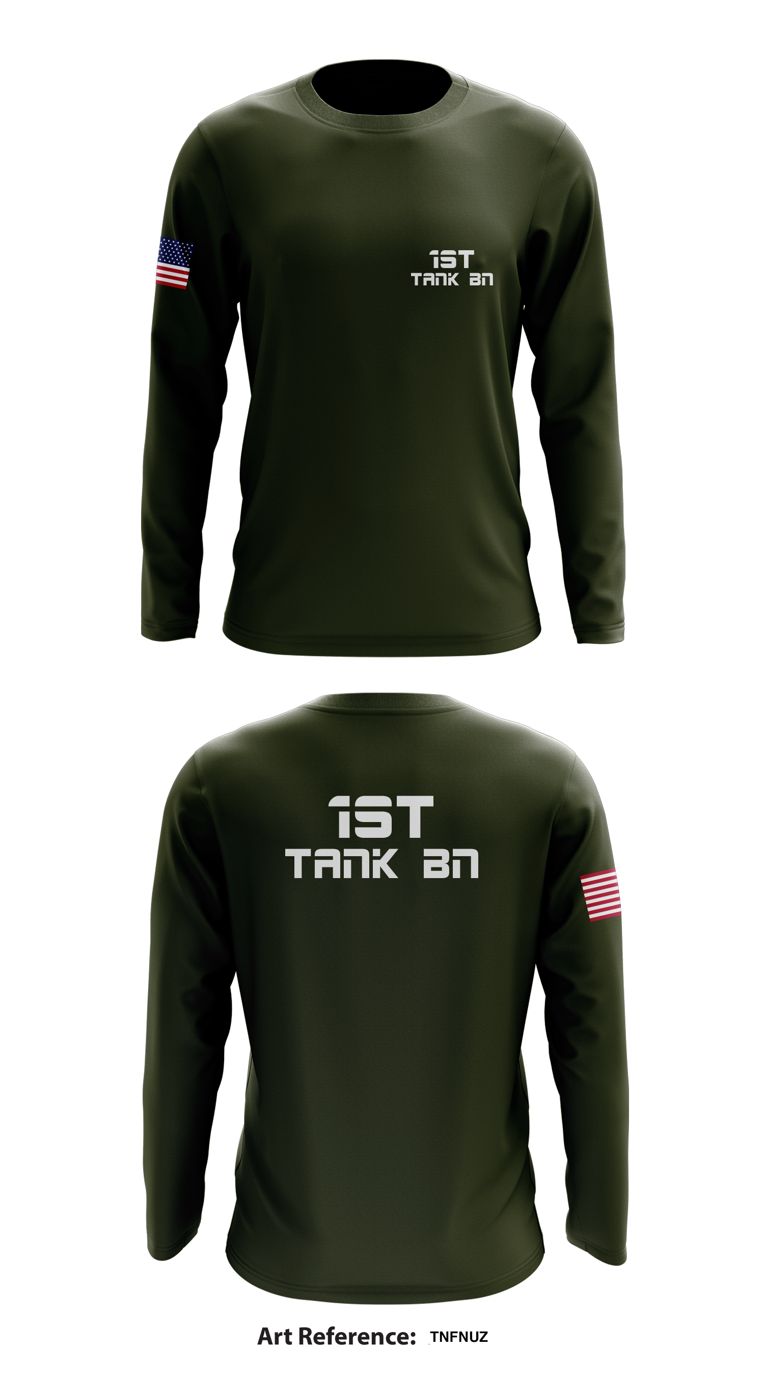 1st Tank BN Store 1 Core Men's LS Performance Tee - tnfNUz – Emblem Athletic