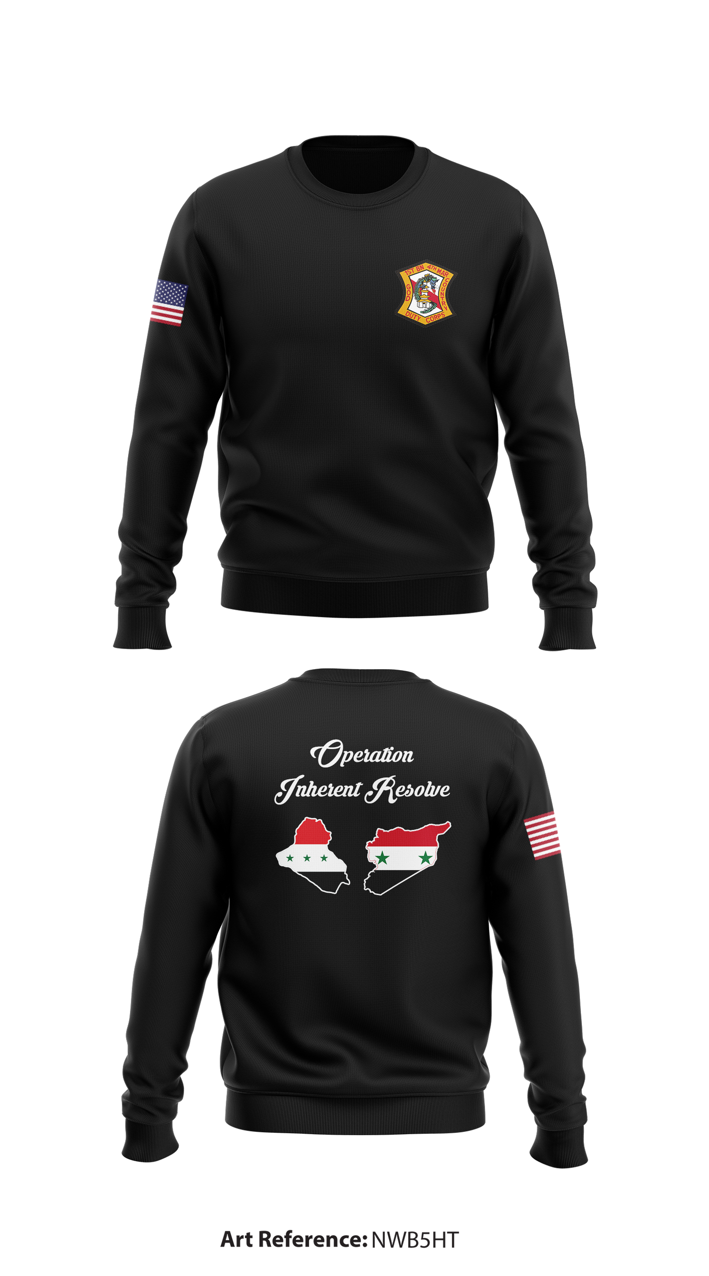 1st battalion 4th Marines Store 1 Core Men's Crewneck Performance Sweatshirt - nWb5Ht
