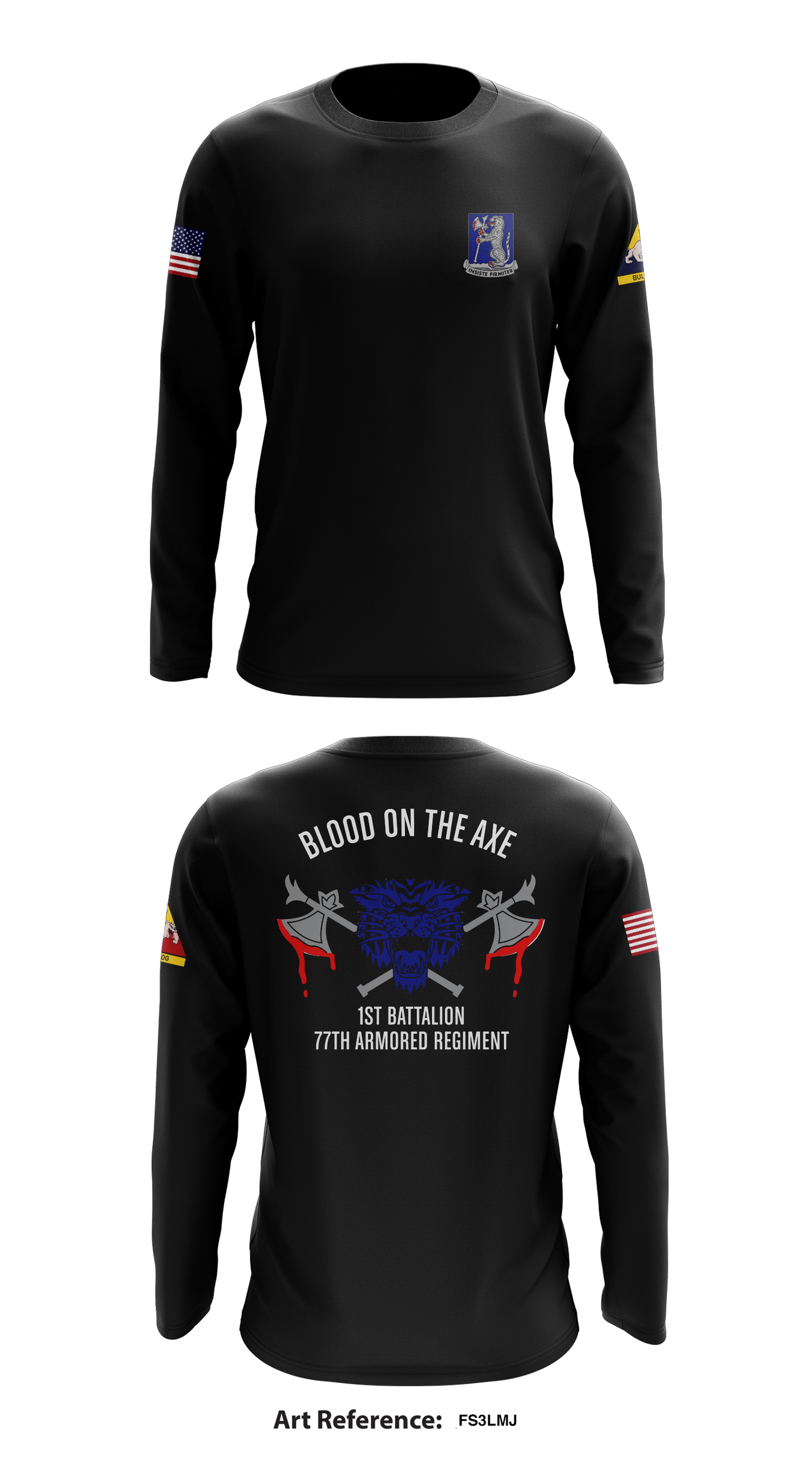1st Battalion, 77th Armored Regiment Store 1 Core Men's LS Performance Tee - fs3LMj