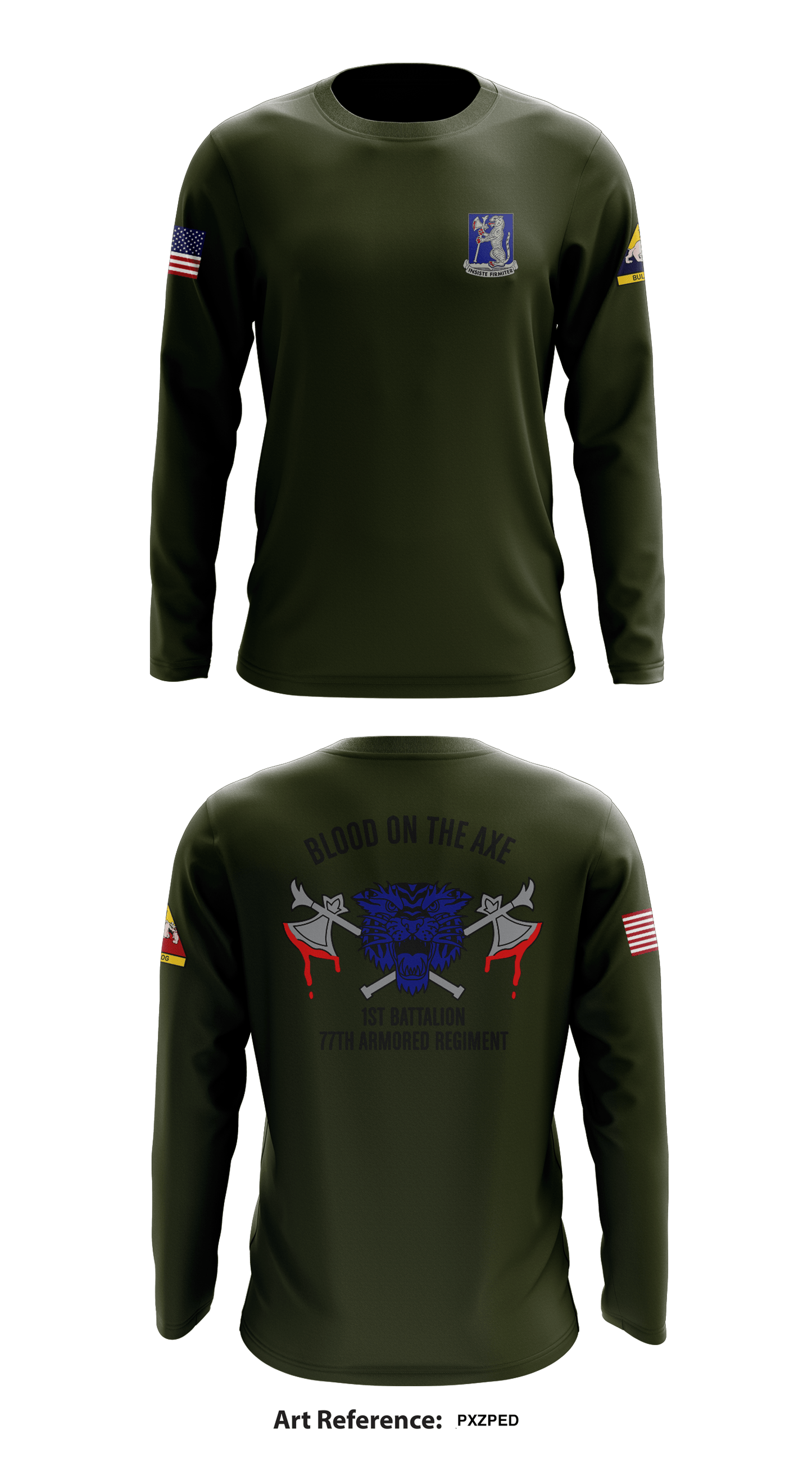 1st Battalion, 77th Armored Regiment Store 1 Core Men's LS Performance Tee - pxZped