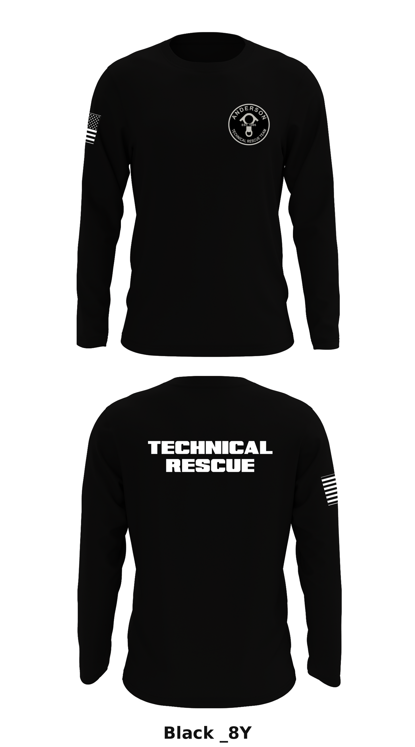 Anderson Technical Rescue Team Store 1 Core Men's LS Performance Tee - _8Y