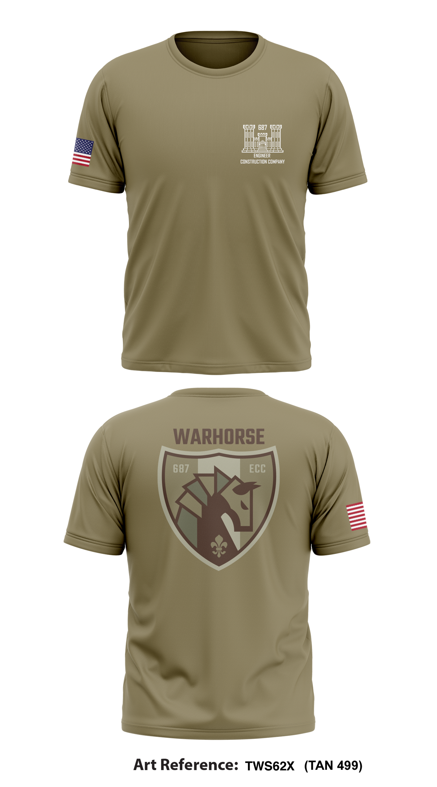 687th Engineer Construction Company Store 1 Core Men's SS Performance Tee - tWS62X