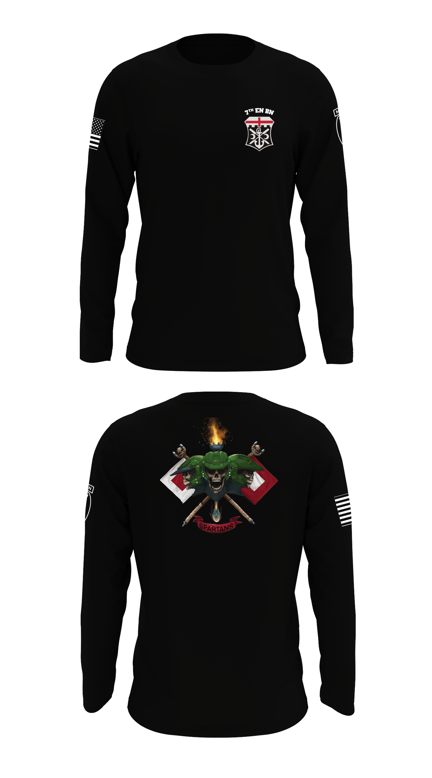 Charlie Company, 7th BEB, 1 BCT, 10th MTN DIV Store 1 Core Men's LS Performance Tee - 57191019105