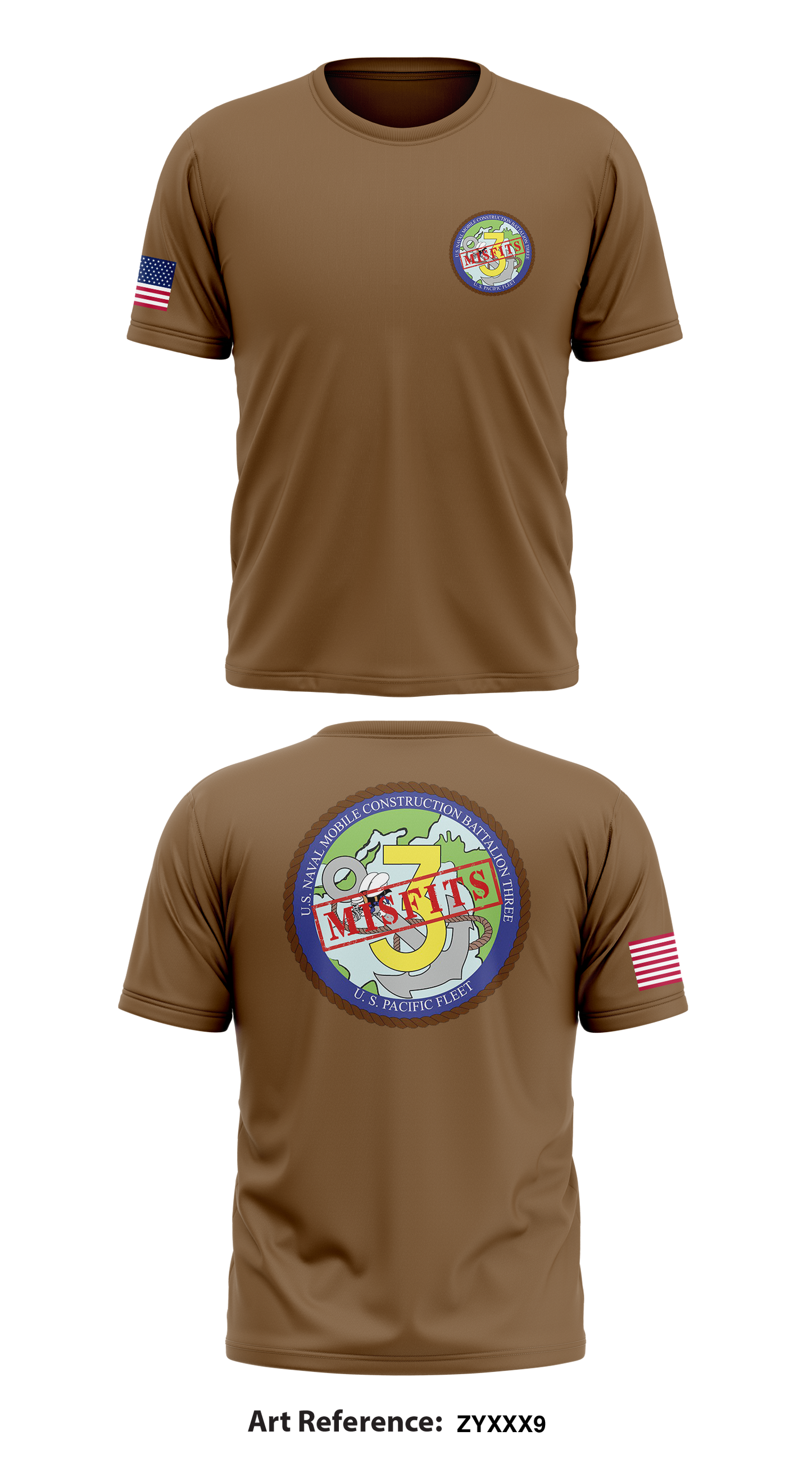 Seabees Store 1 Core Men's SS Performance Tee - zYXXX9