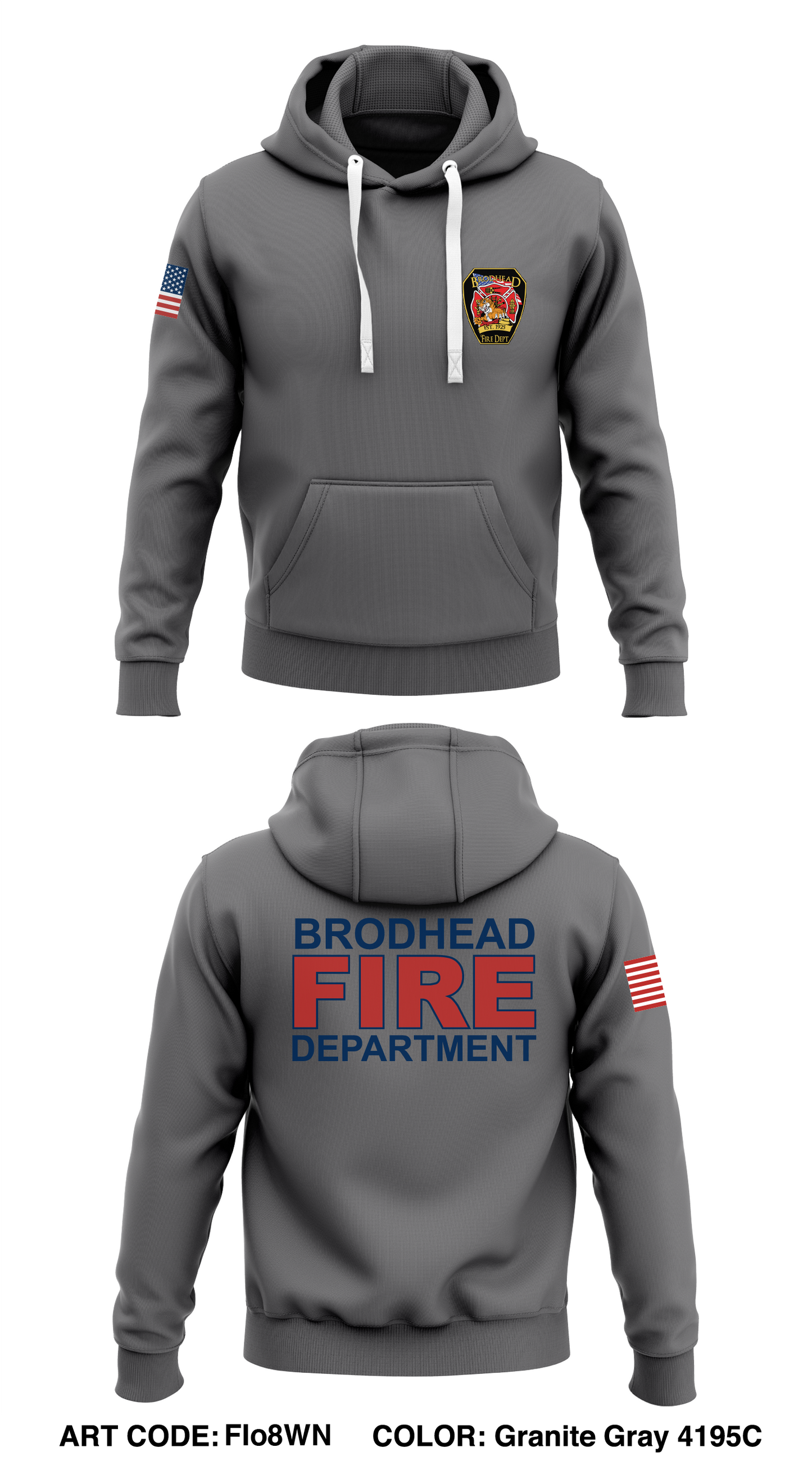 Brodhead Fire Department Store 1 Core Men's Hooded Performance Sweatshirt - FIo8WN