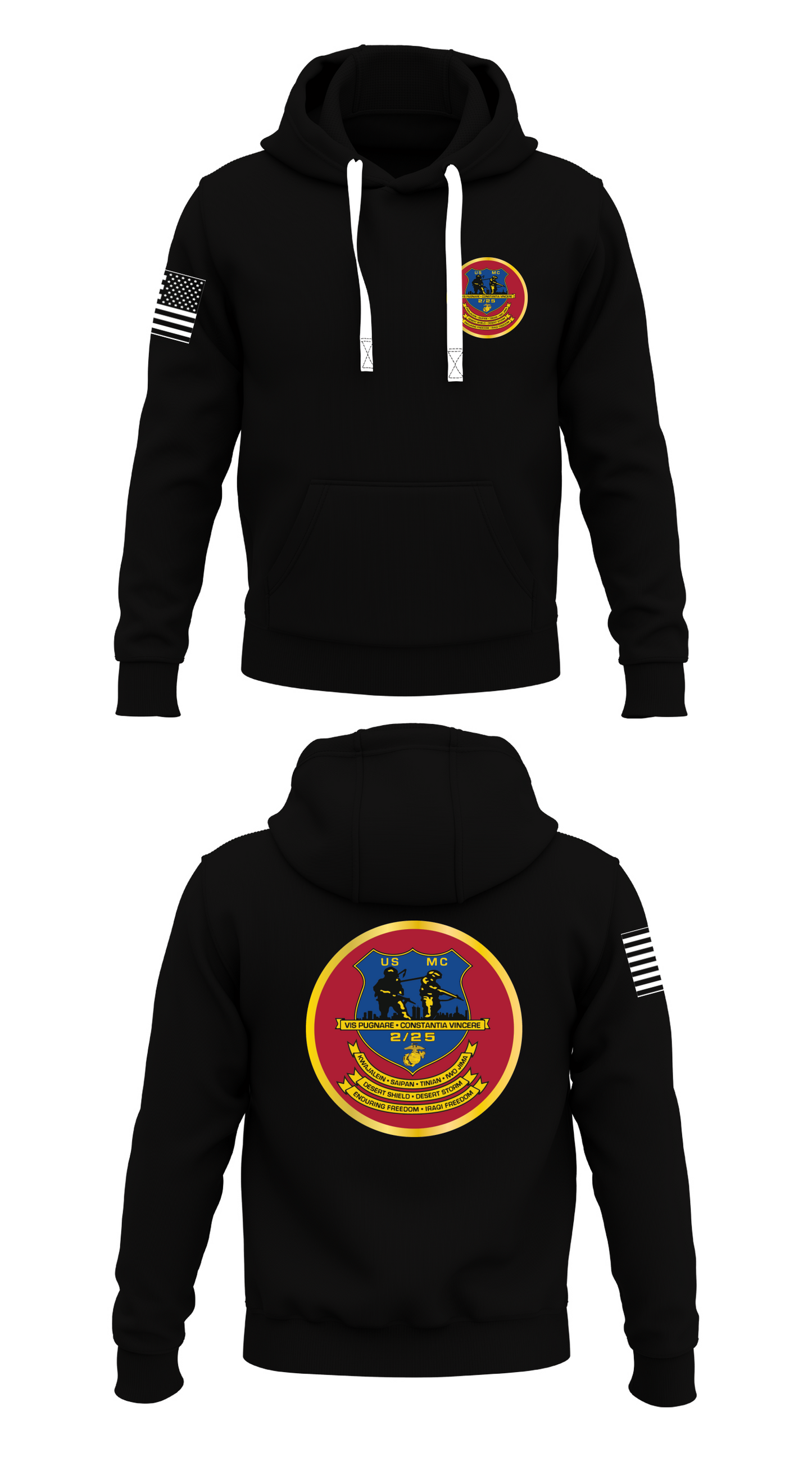 2d Battalion 25th Marines Store 1 Core Men's Hooded Performance Sweatshirt - 36990004598