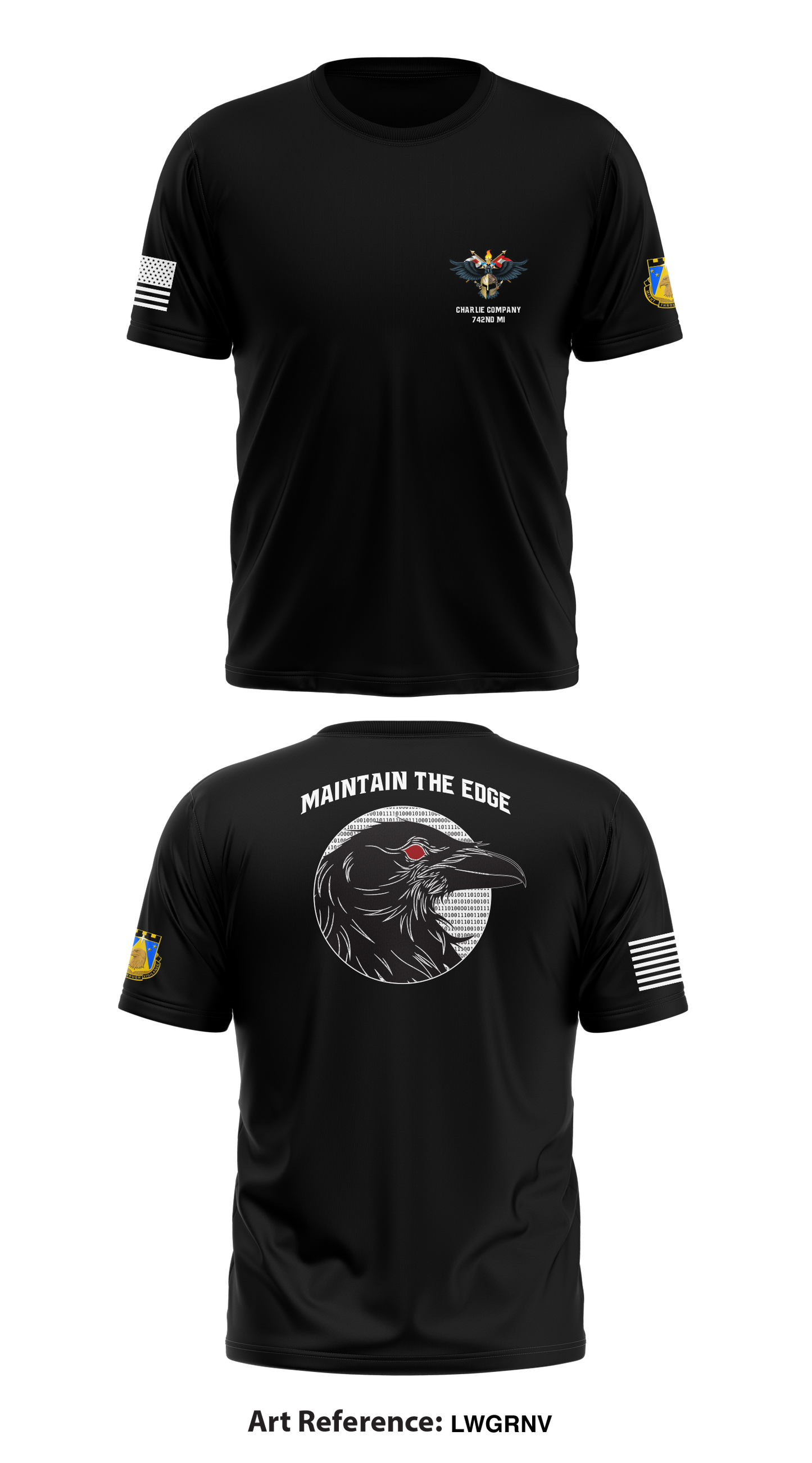 Charlie Company, 742nd MI Store 1 Core Men's SS Performance Tee - LWGrnv
