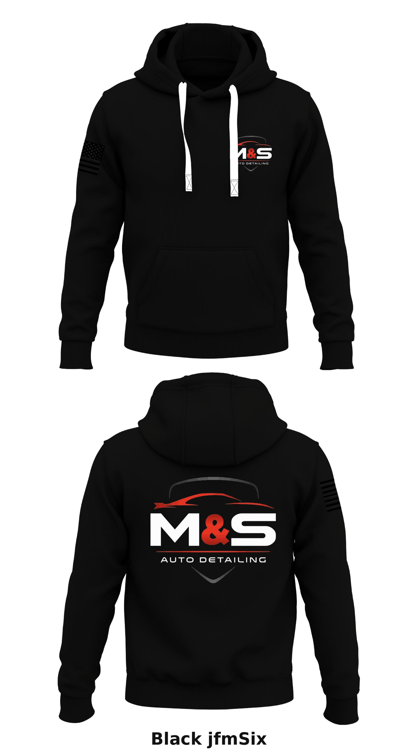 M&S Auto Detailing Store 1 Core Men's Hooded Performance Sweatshirt - jfmSix