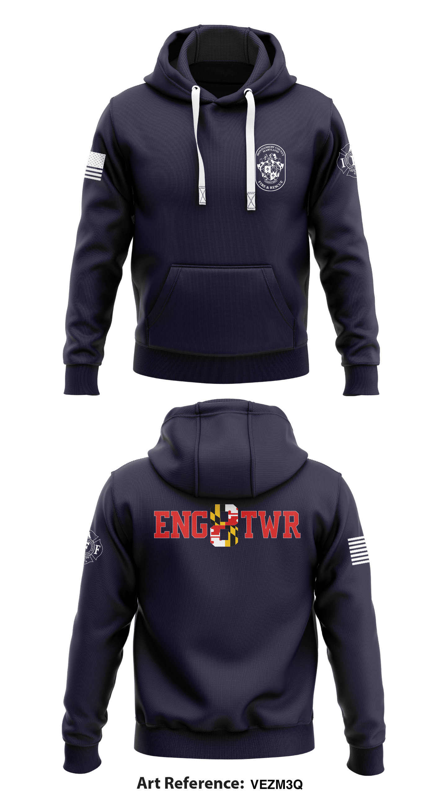 MCFRS Station 8 Store 1 Core Men's Hooded Performance Sweatshirt - veZM3Q