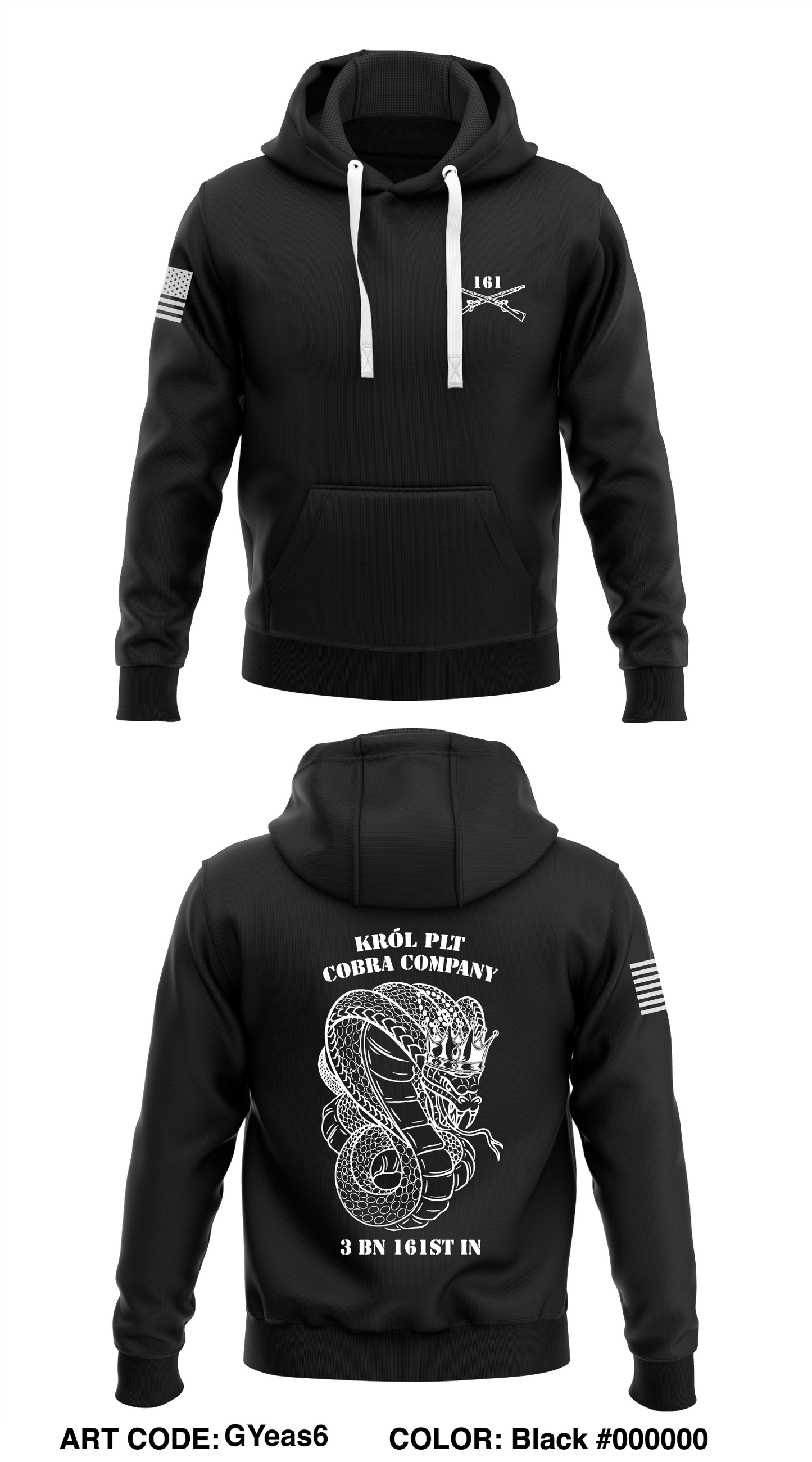 C Co, 3 BN, 161st INF Store 1 Core Men's Hooded Performance Sweatshirt - GYeas6