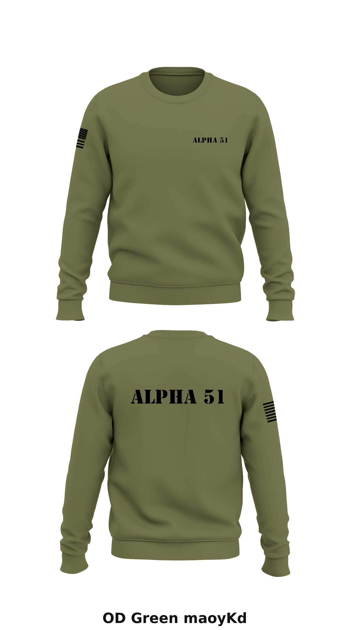 Alpha 51 Store 1 Core Men's Crewneck Performance Sweatshirt - maoyKd