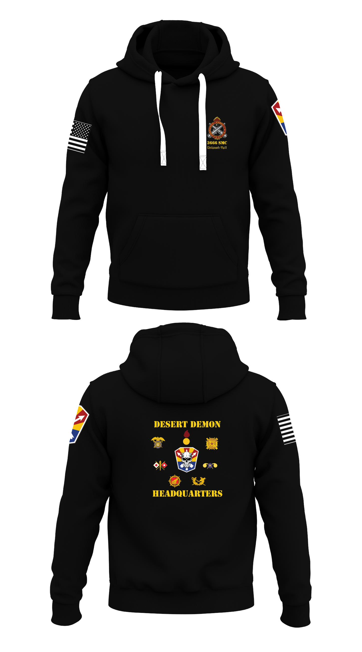 3666th Support Maintenance Company Store 1 Store 2 Core Men's Hooded Performance Sweatshirt - 44756067782