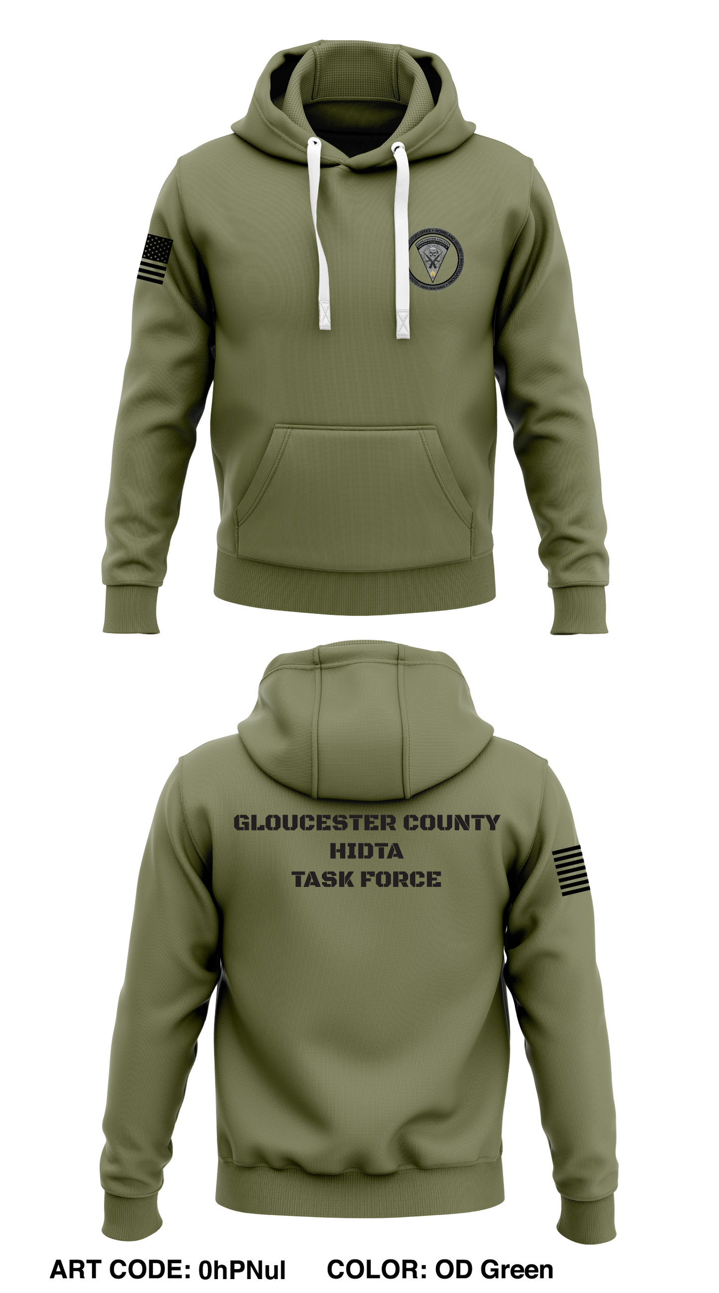 Gloucester County High Intensity Drug Trafficking Area TF - OD Green Store 1 Core Men's Hooded Performance Sweatshirt - 0hPNul